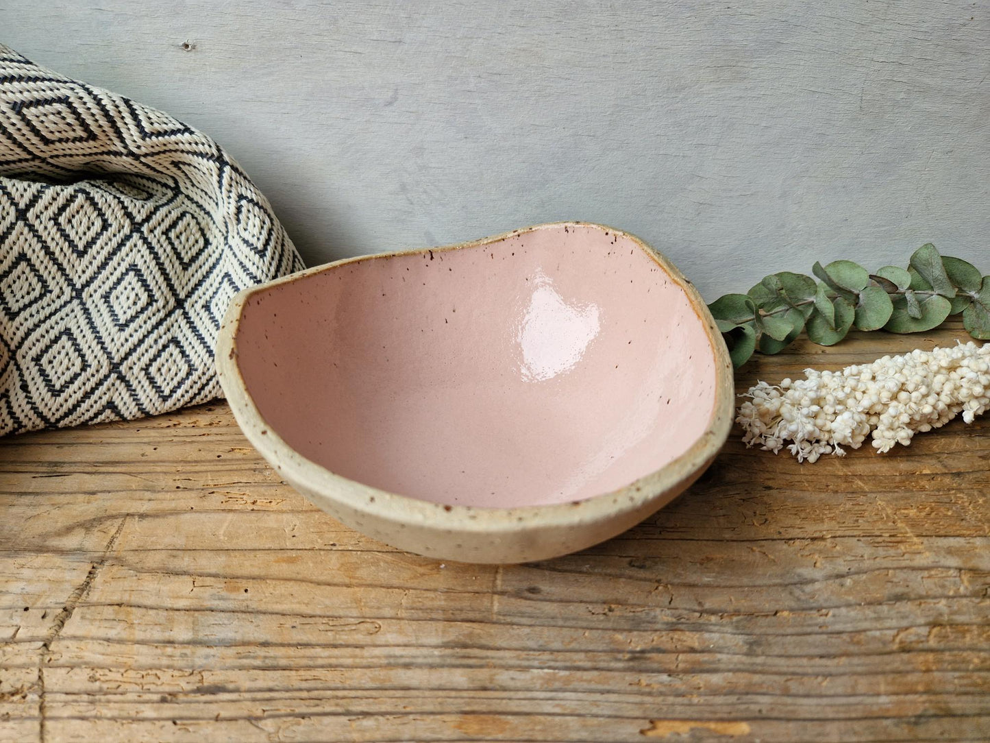Breakfast bowl speckled pink No. 1