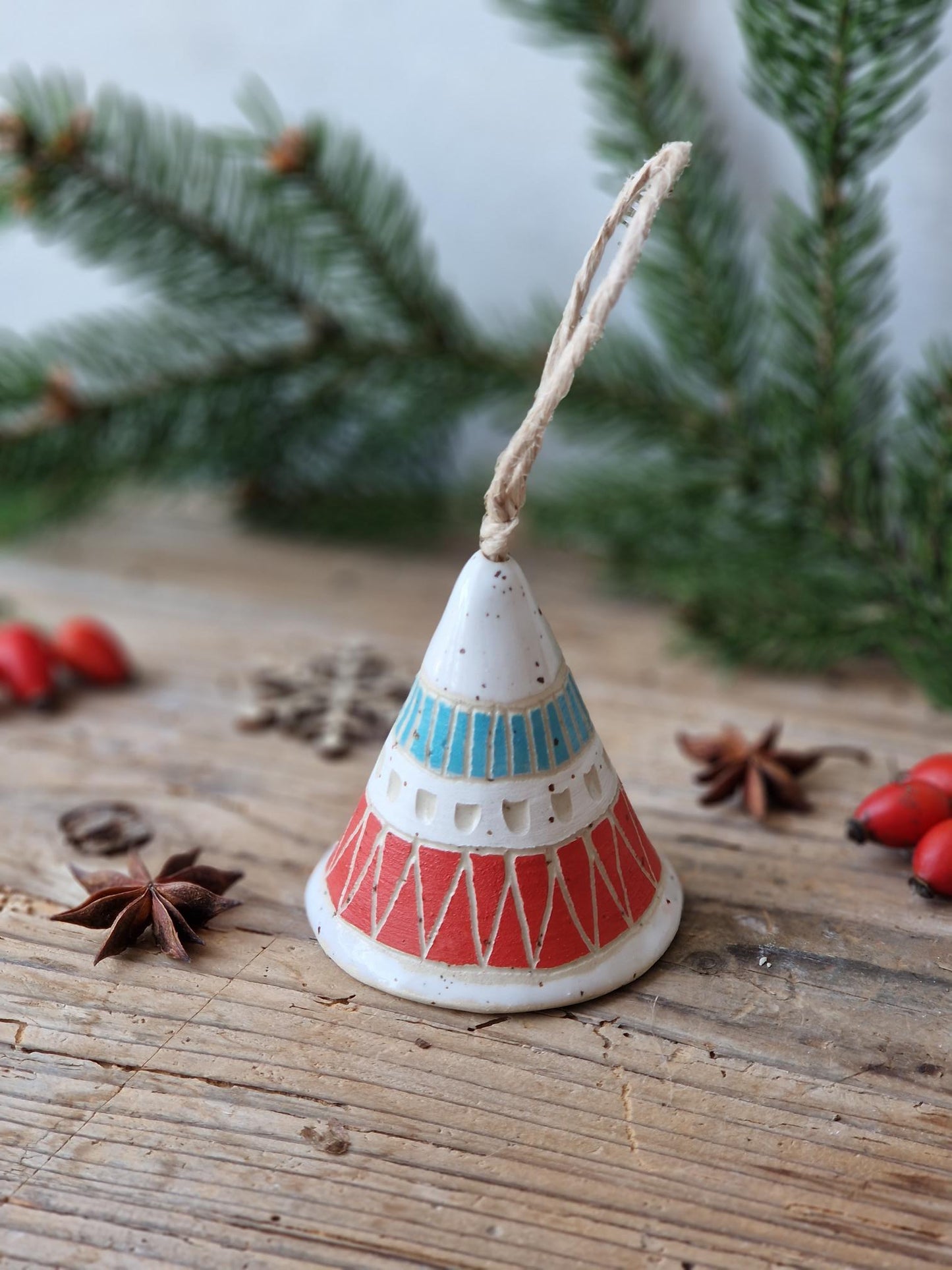Ceramic bells - colourful