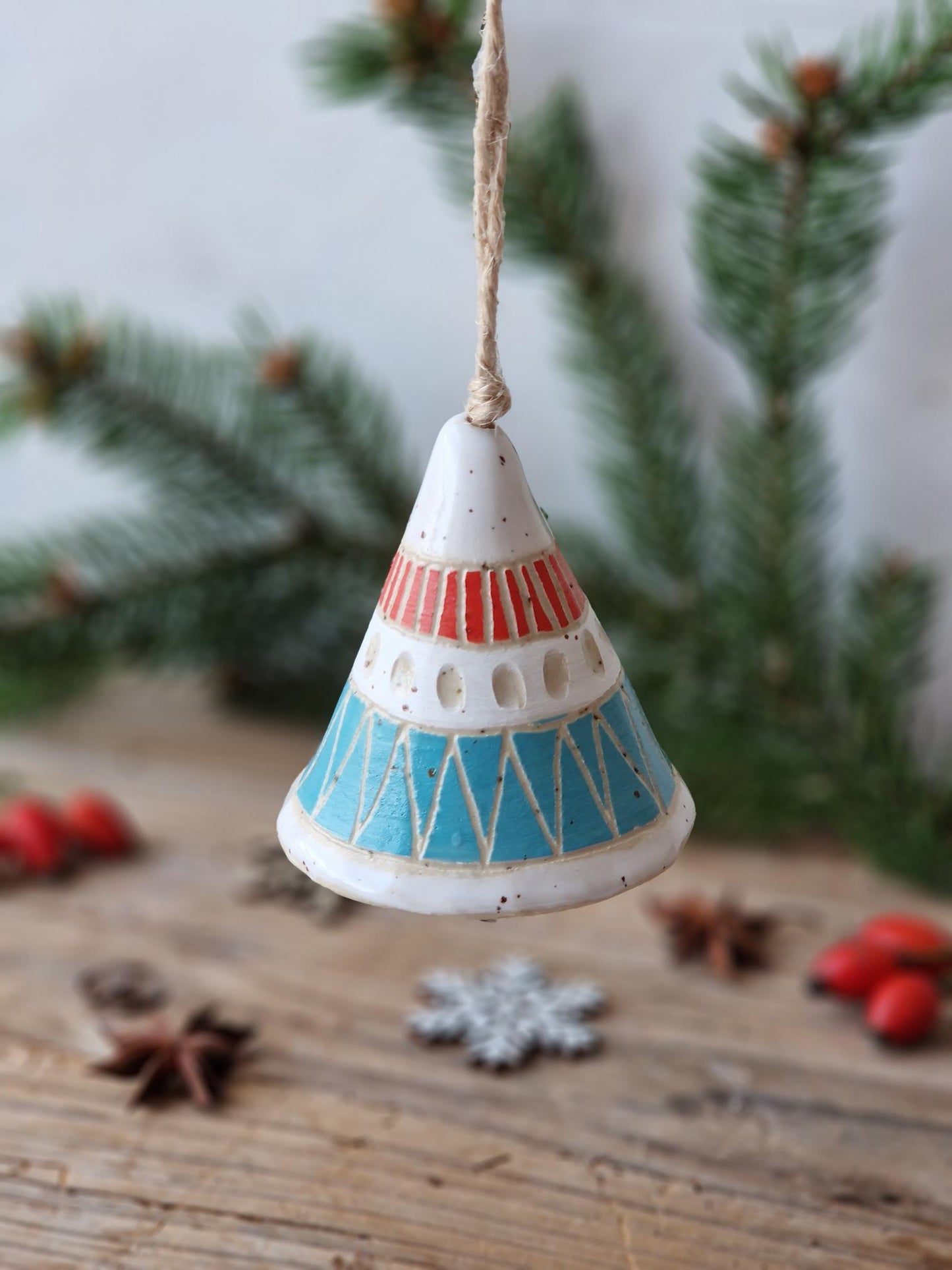 Ceramic bells - colourful