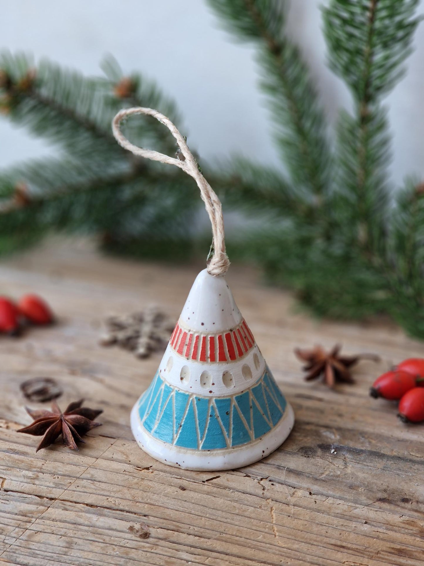 Ceramic bells - colourful