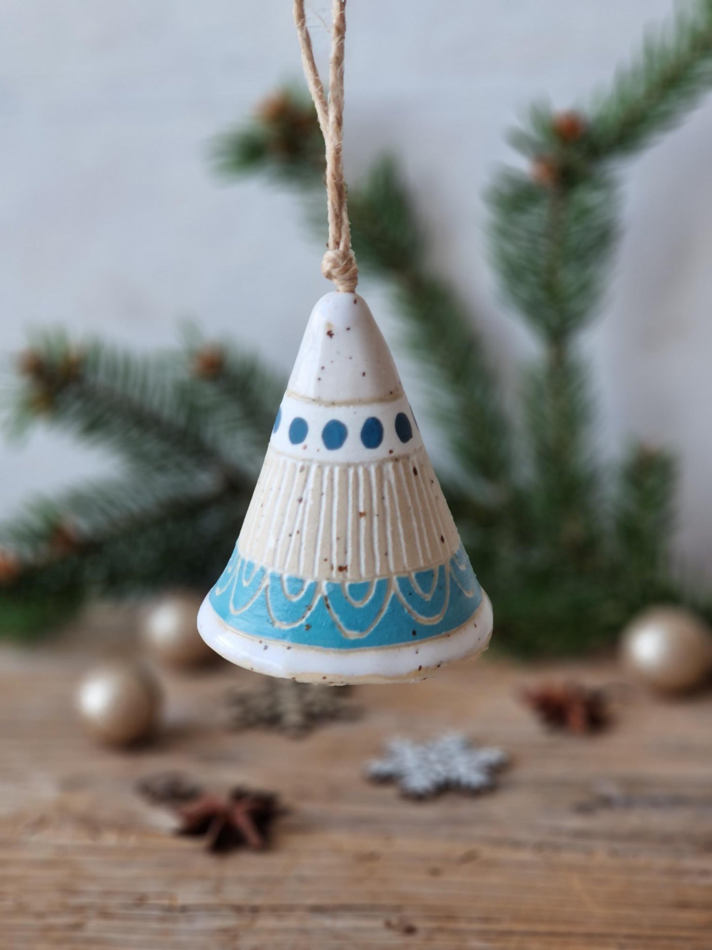 Ceramic bells - blue