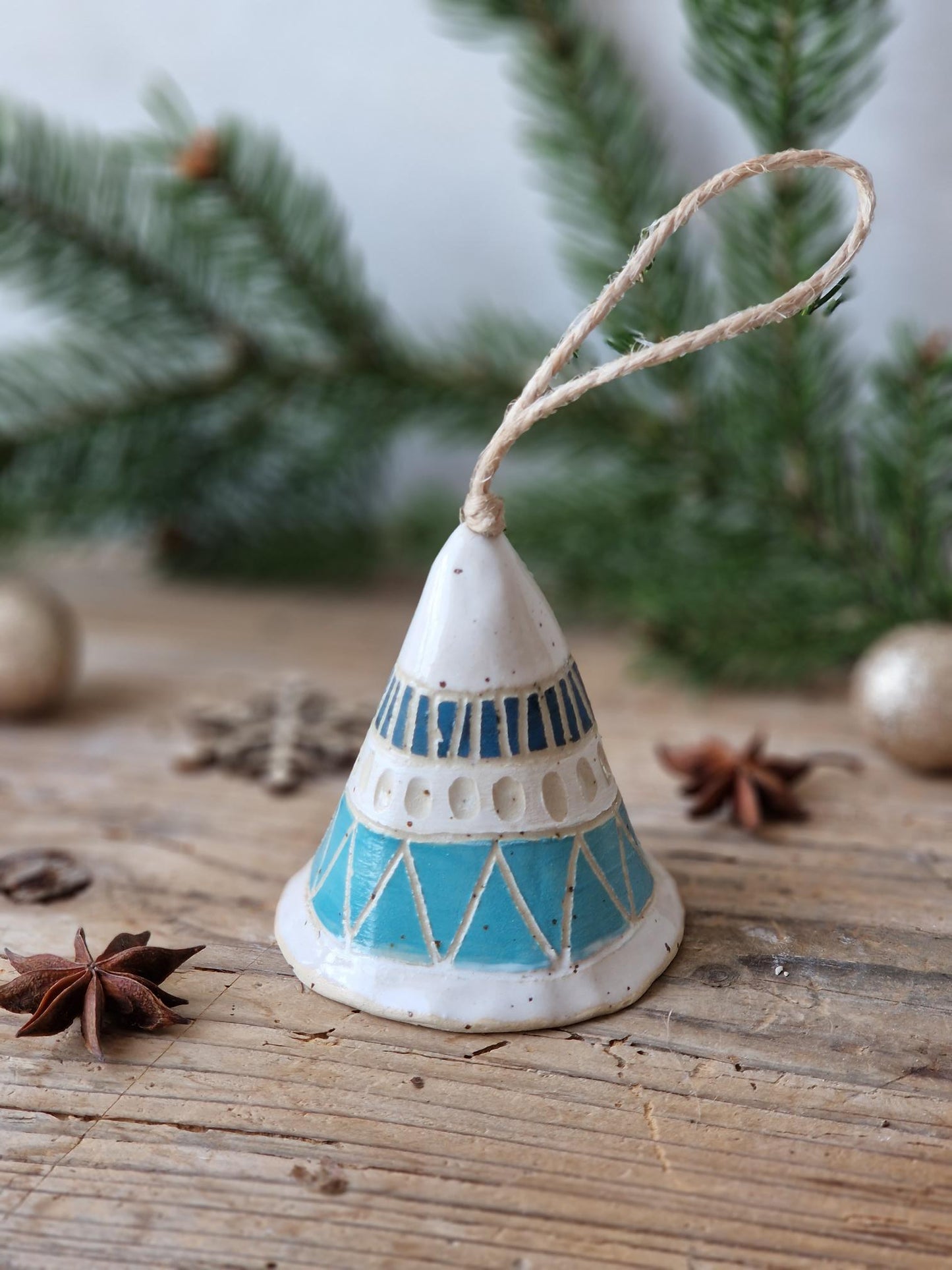 Ceramic bells - blue