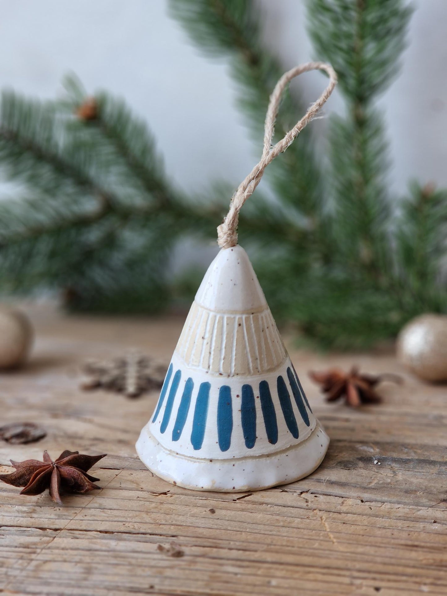 Ceramic bells - blue