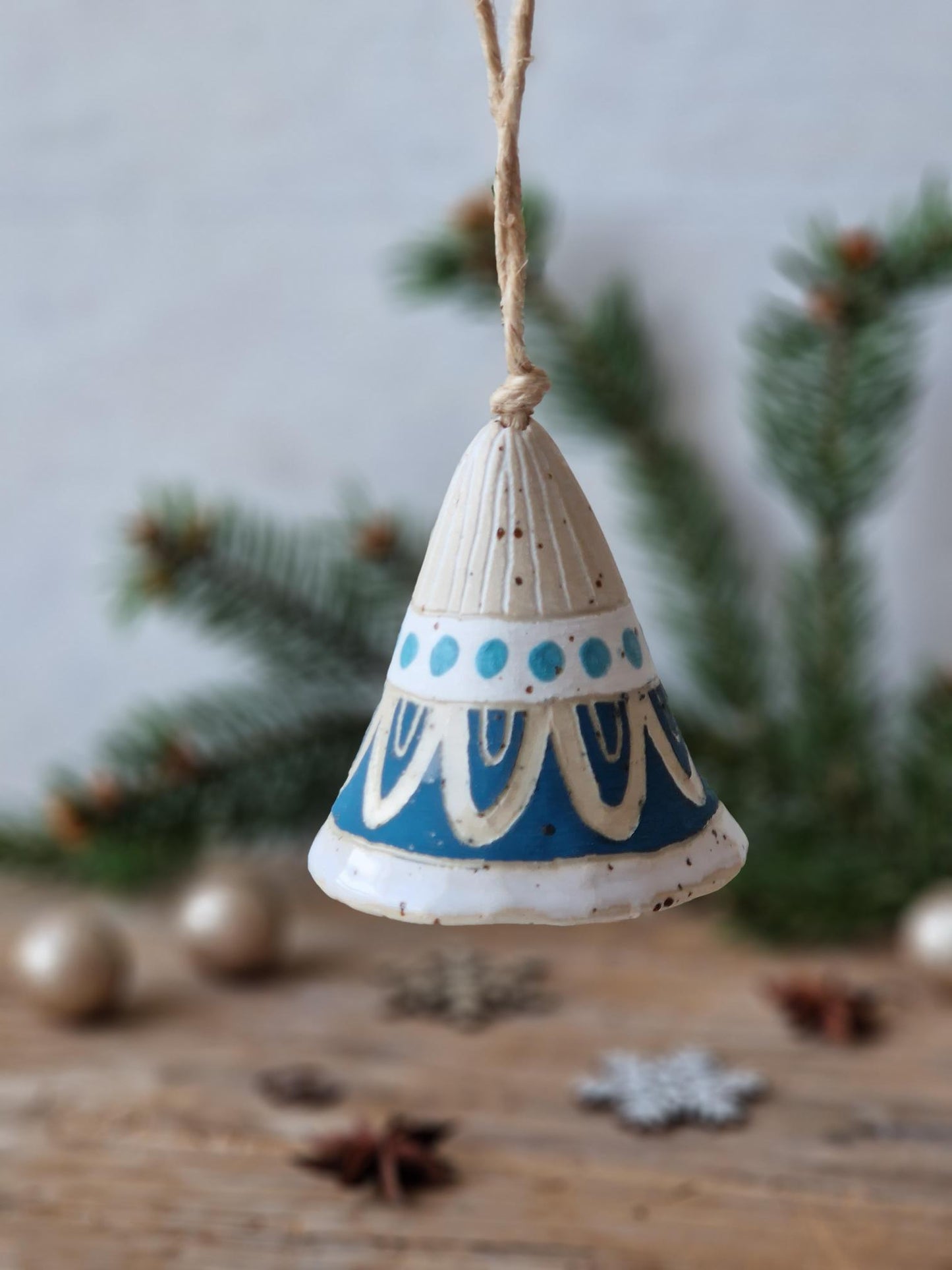 Ceramic bells - blue
