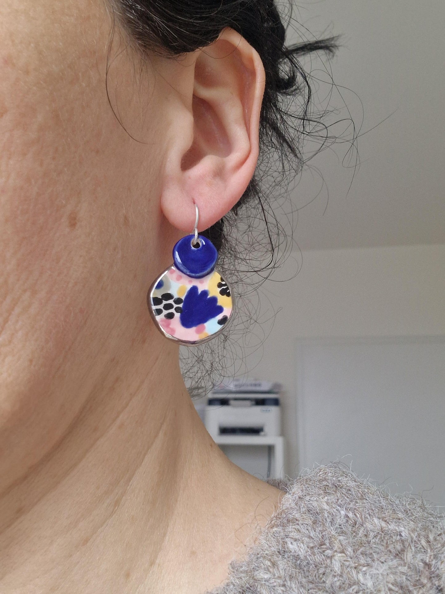 Ceramic earrings No. 6