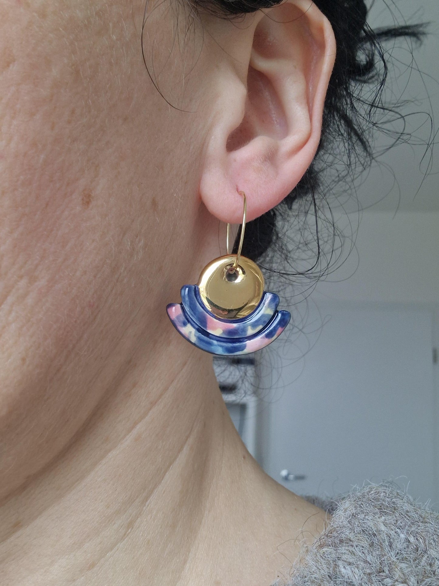 Ceramic earrings No. 22