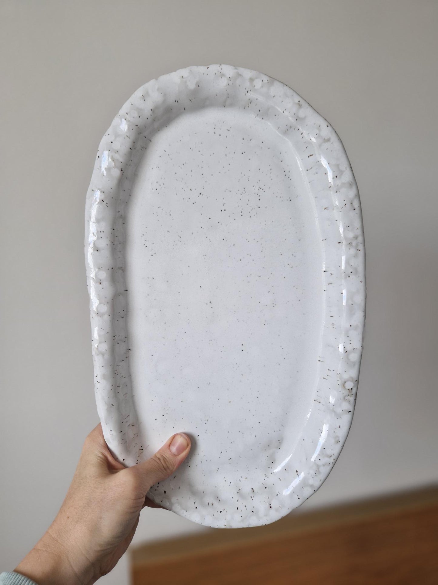 Rustic White Serving Tray