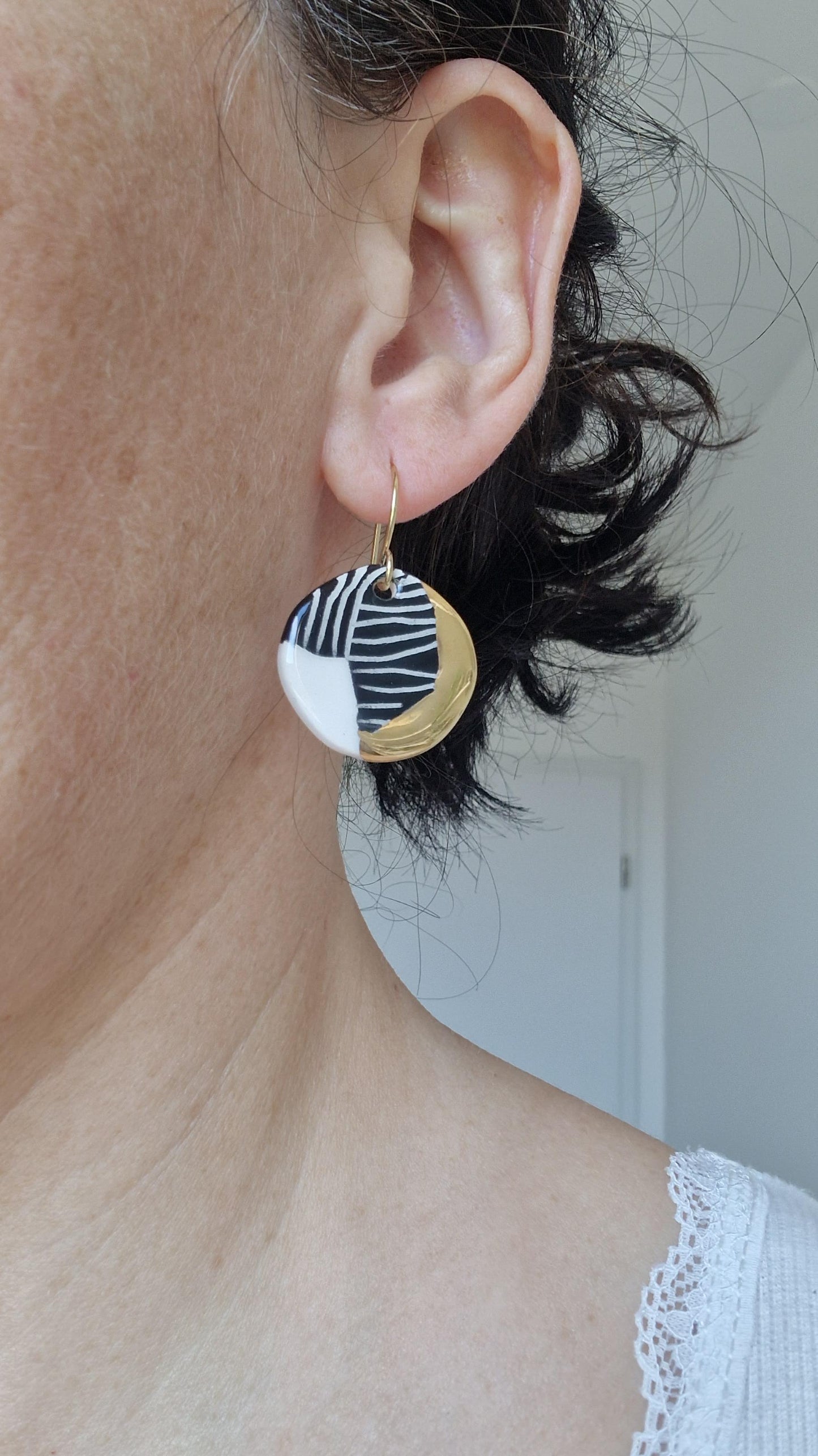 Sgraffito earrings Nr. 14