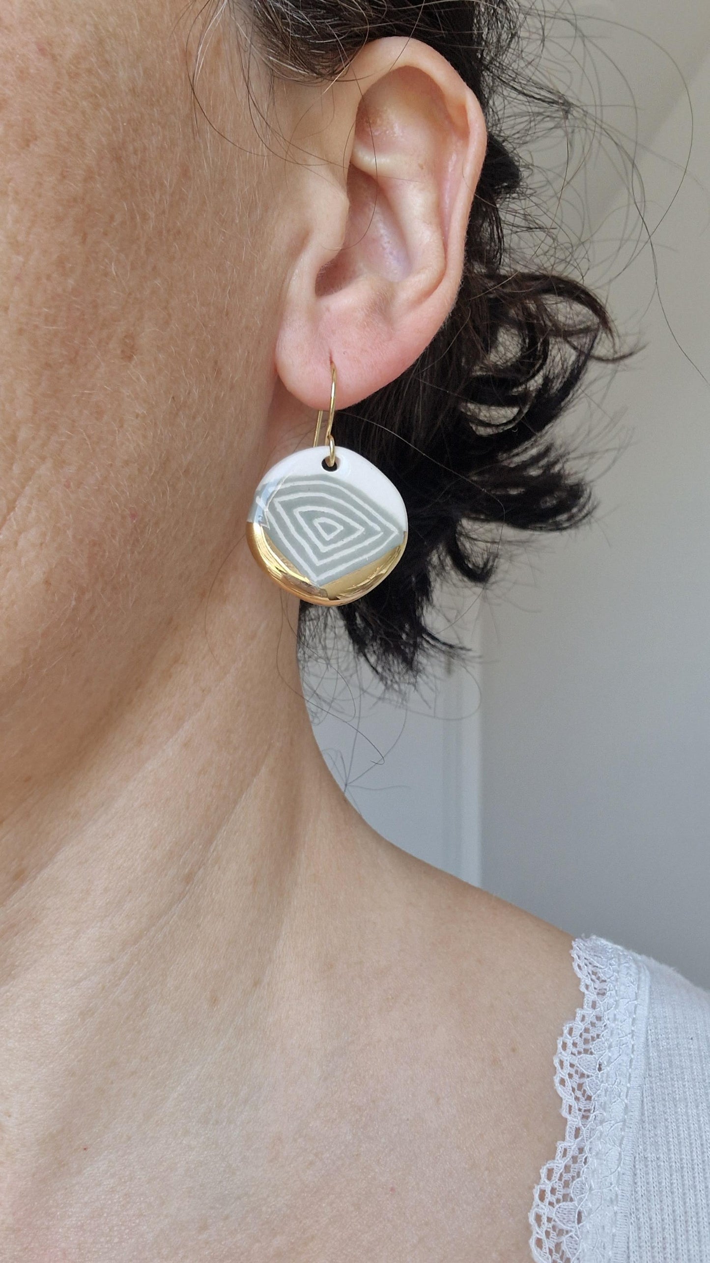 Sgraffito earrings Nr. 23