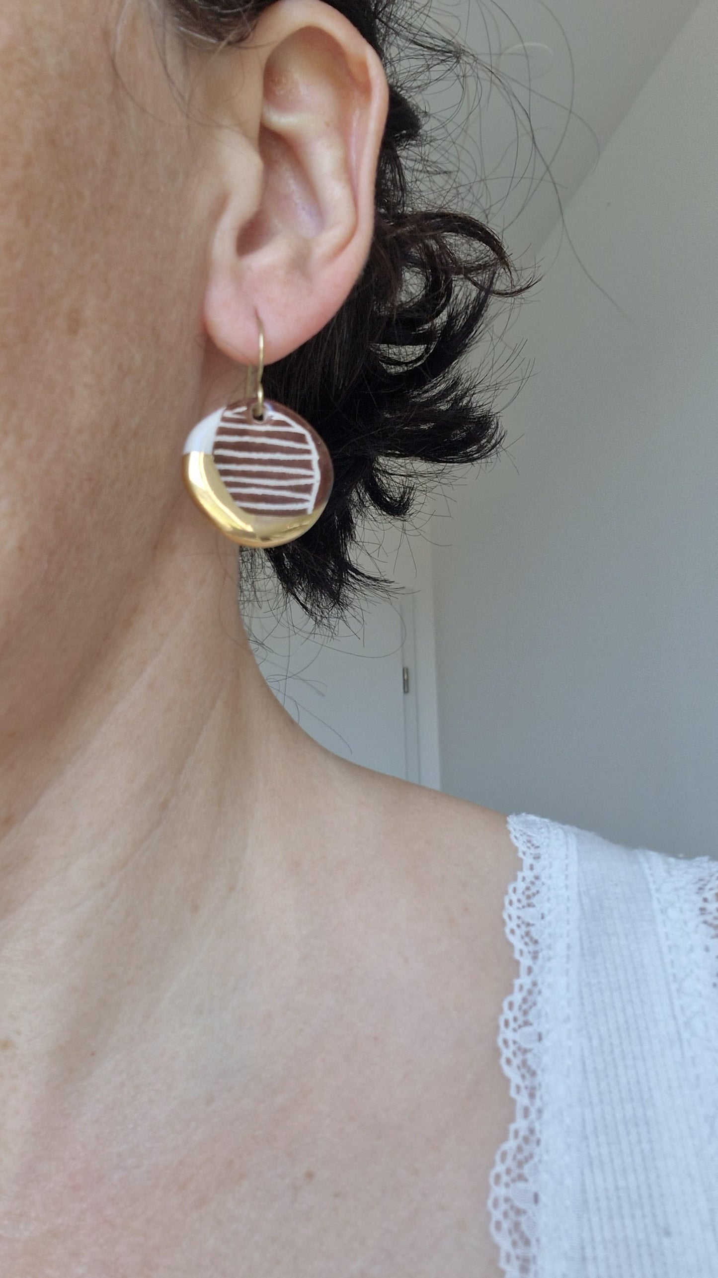 Sgraffito earrings Nr. 17