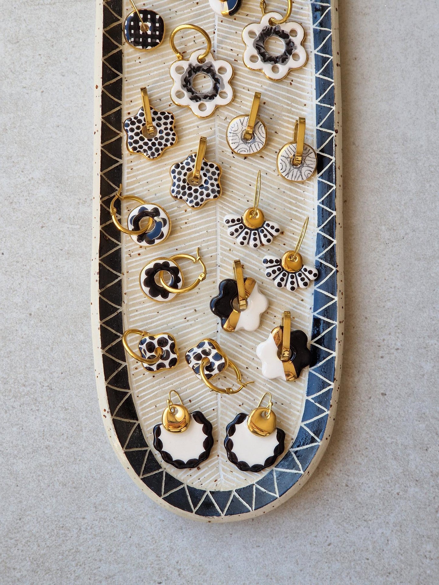 Ceramic earrings No. 82