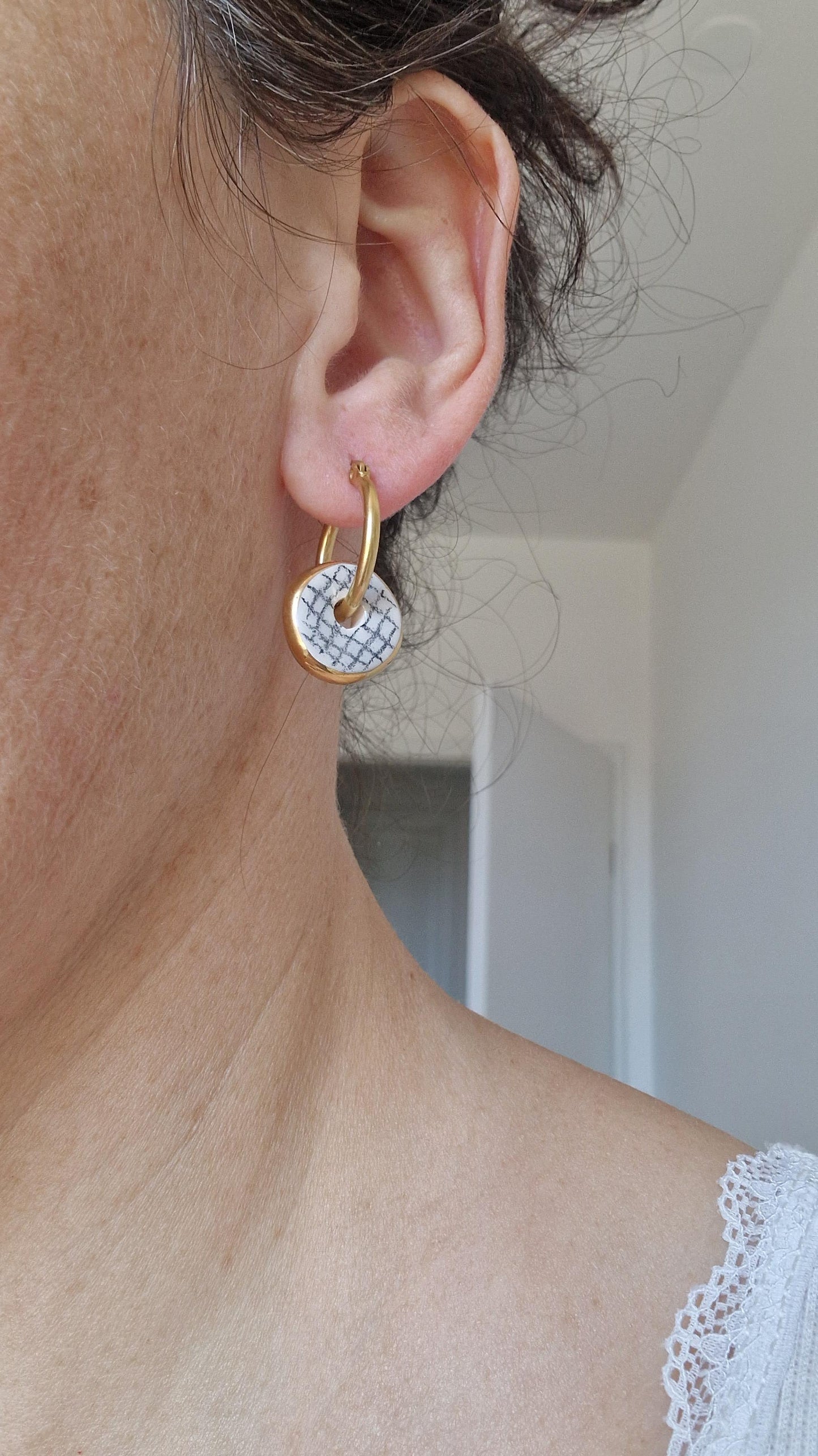 Ceramic Earrings No. 97