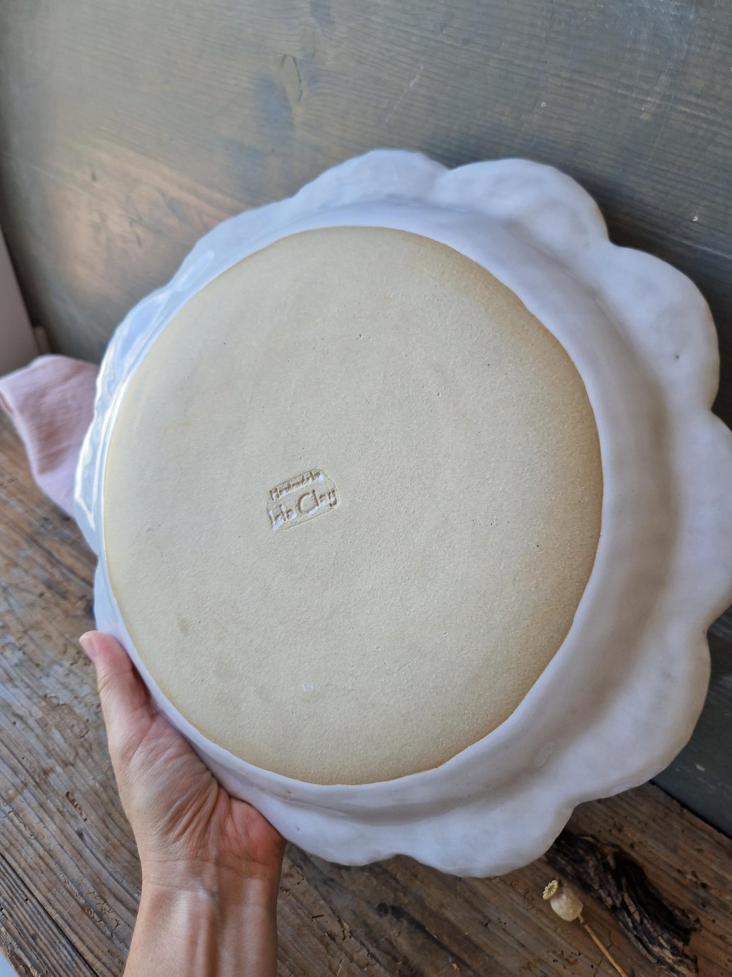 Scalloped large floral platter Nr. 1
