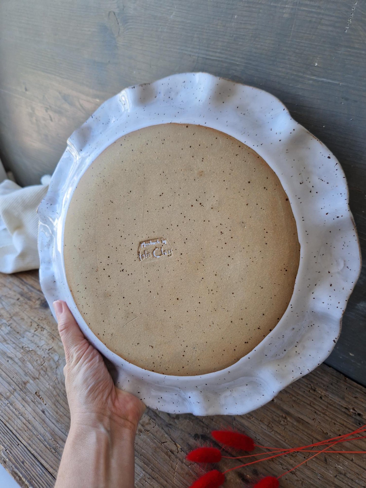 Scalloped large floral platter Nr. 3