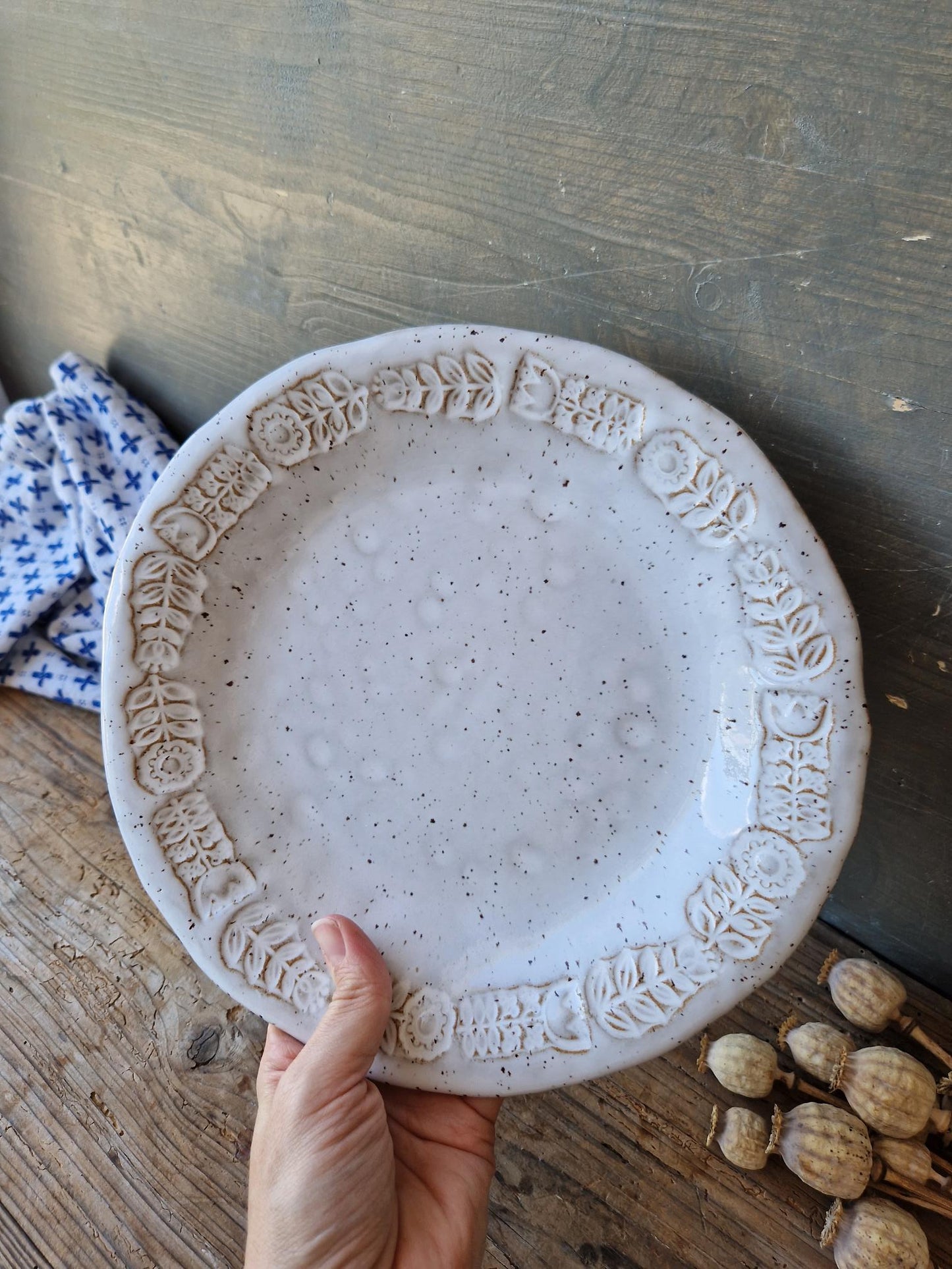 Rustic dessert / salad plate 10"