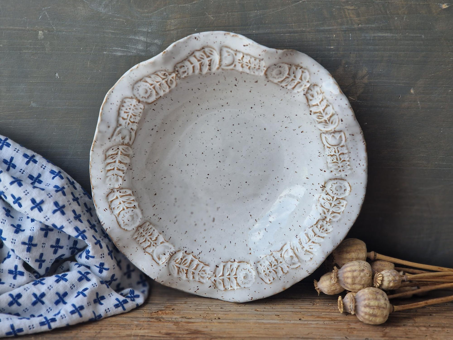 SET of 4 Wavy pasta bowls