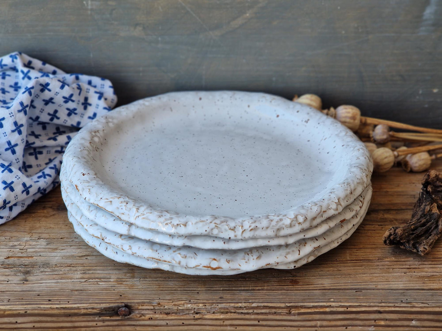 MADE TO ORDER Set of 4 Dinner Plates 12"