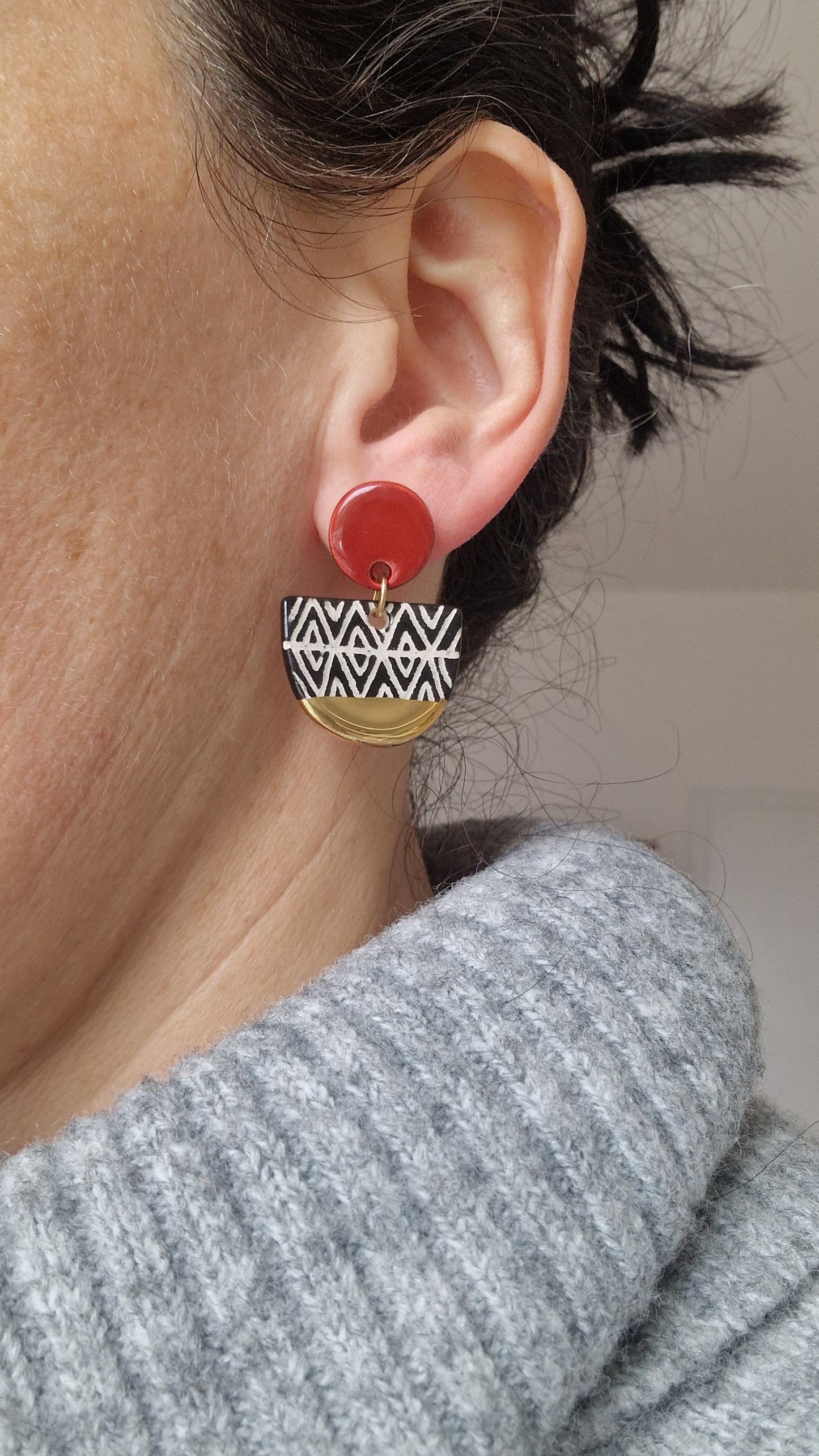 Ceramic Earrings No. 107