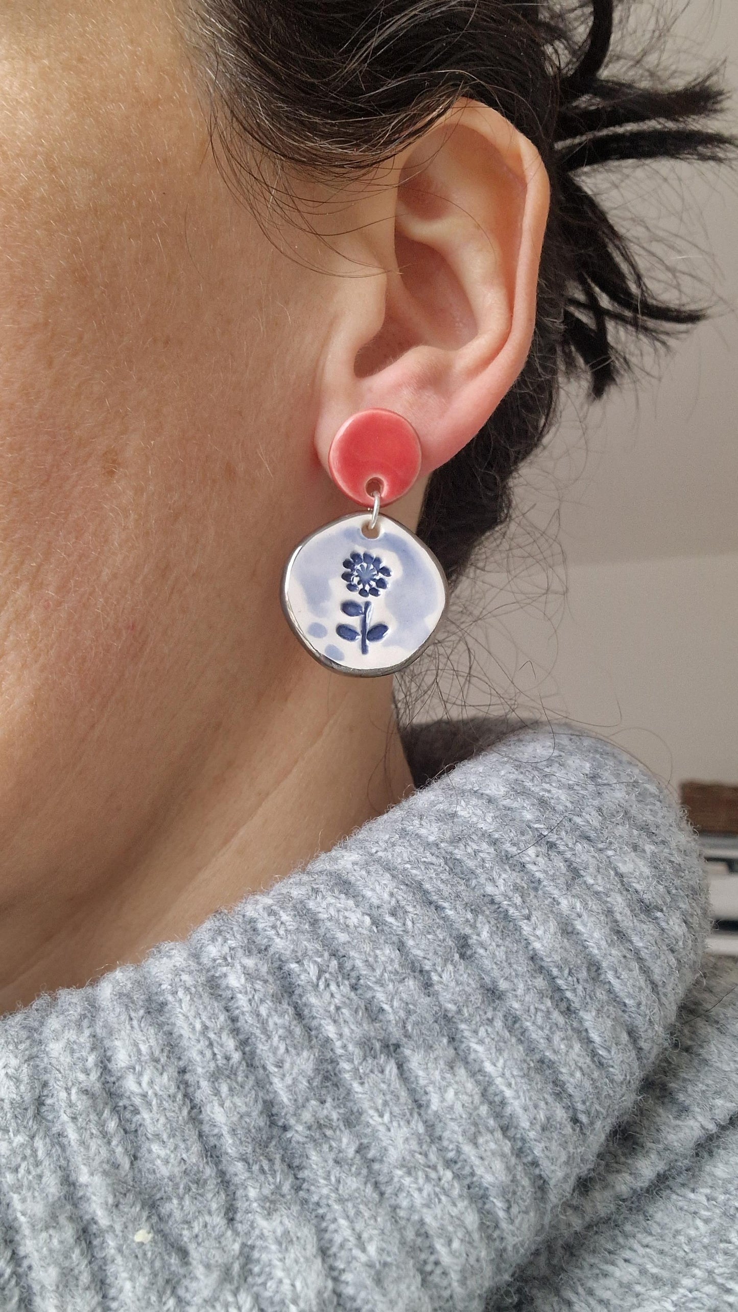 Ceramic Earrings No. 165
