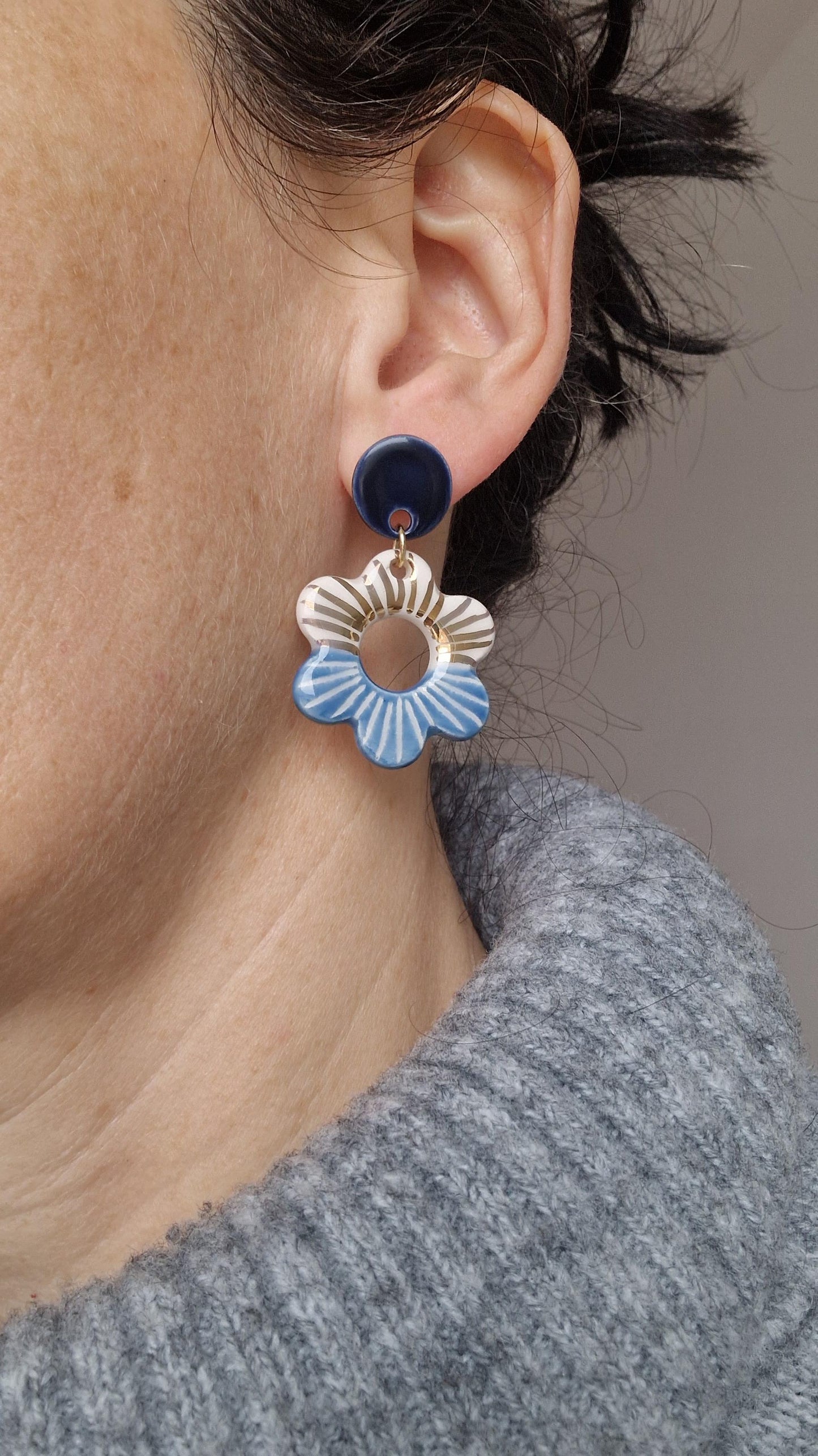 Ceramic Earrings No. 121