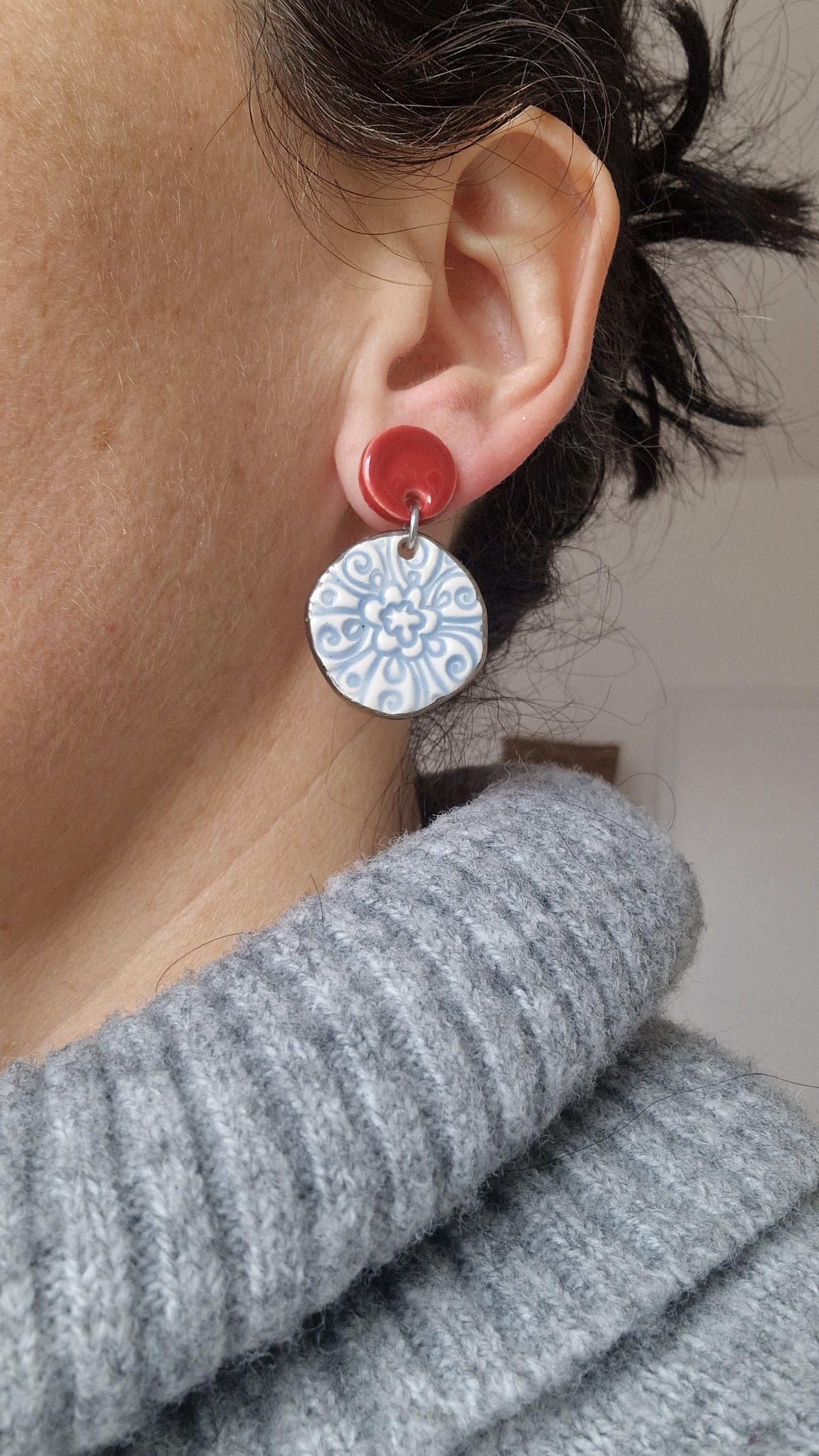 Ceramic Earrings No. 163
