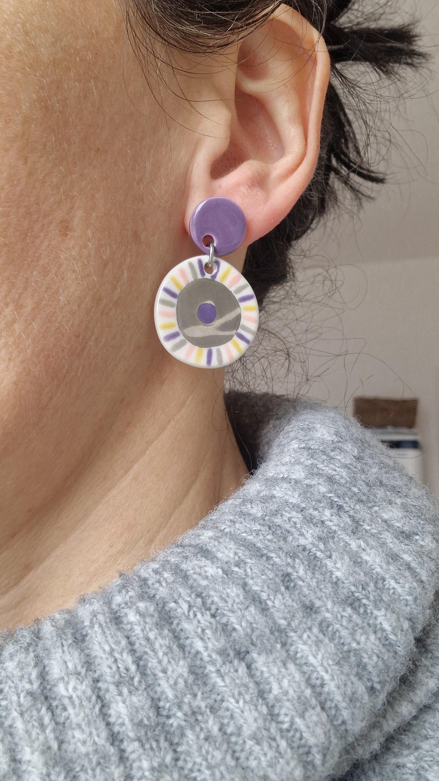 Ceramic Earrings No. 159