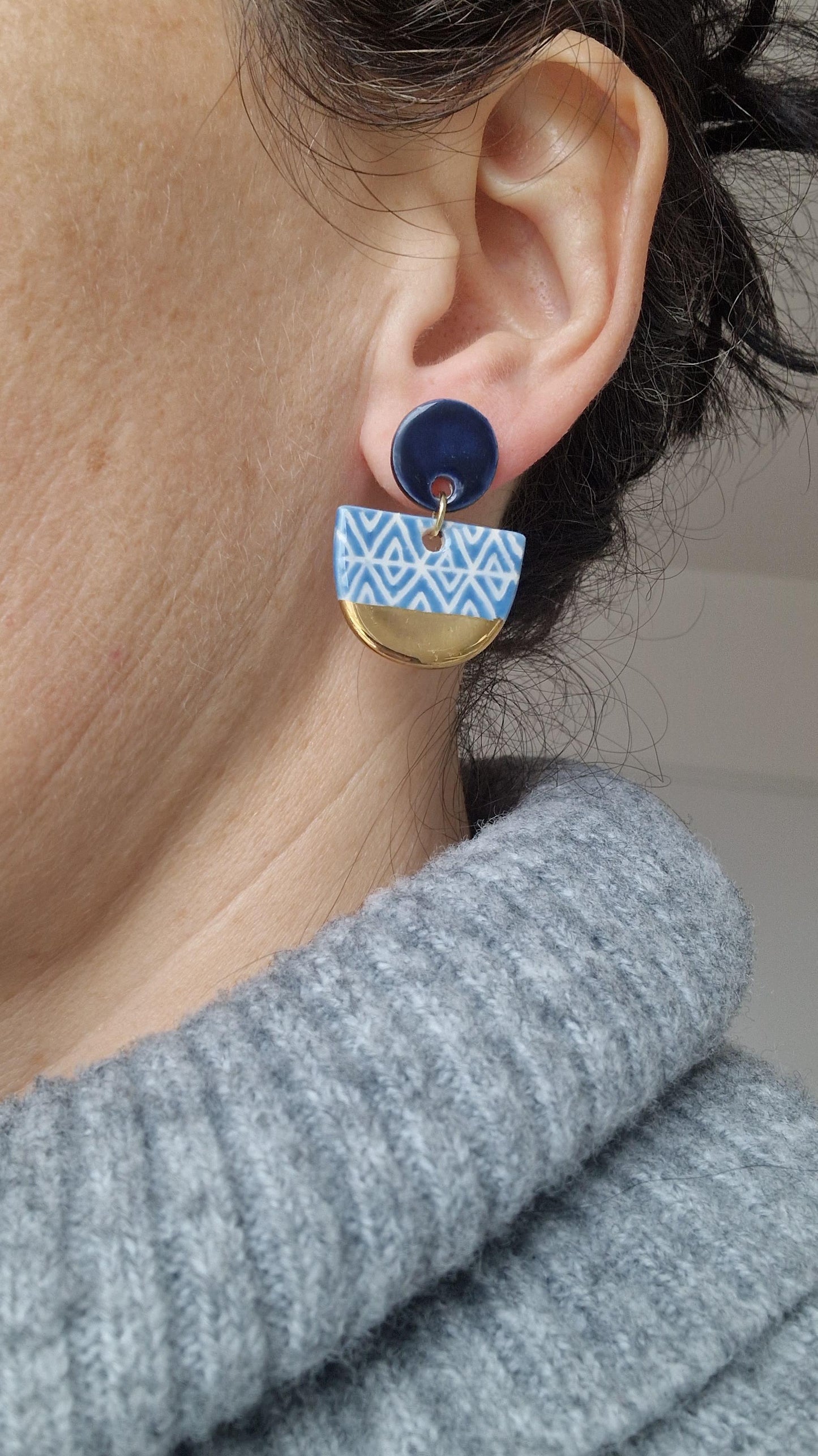 Ceramic Earrings No. 118