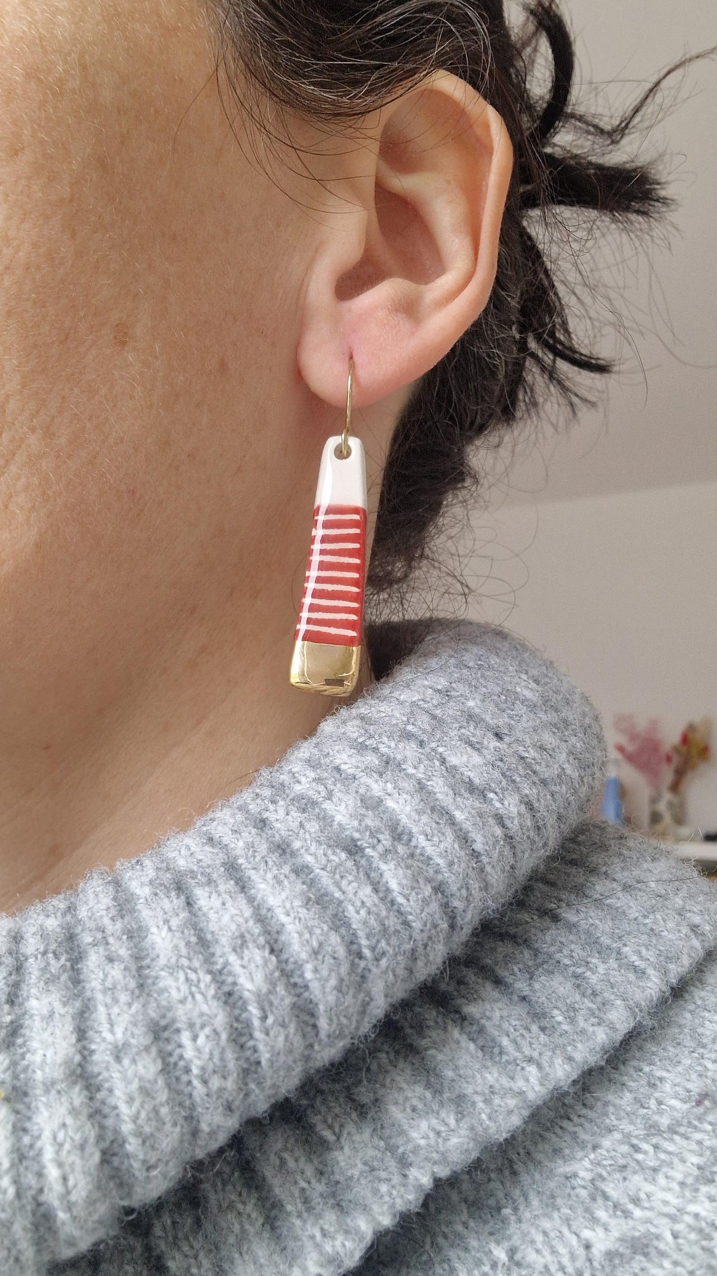 Ceramic Earrings No. 114