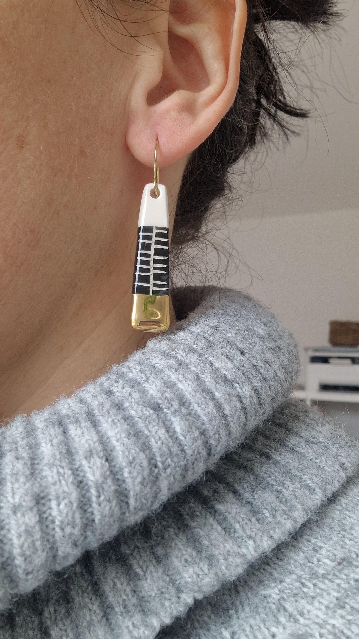 Ceramic Earrings No. 133