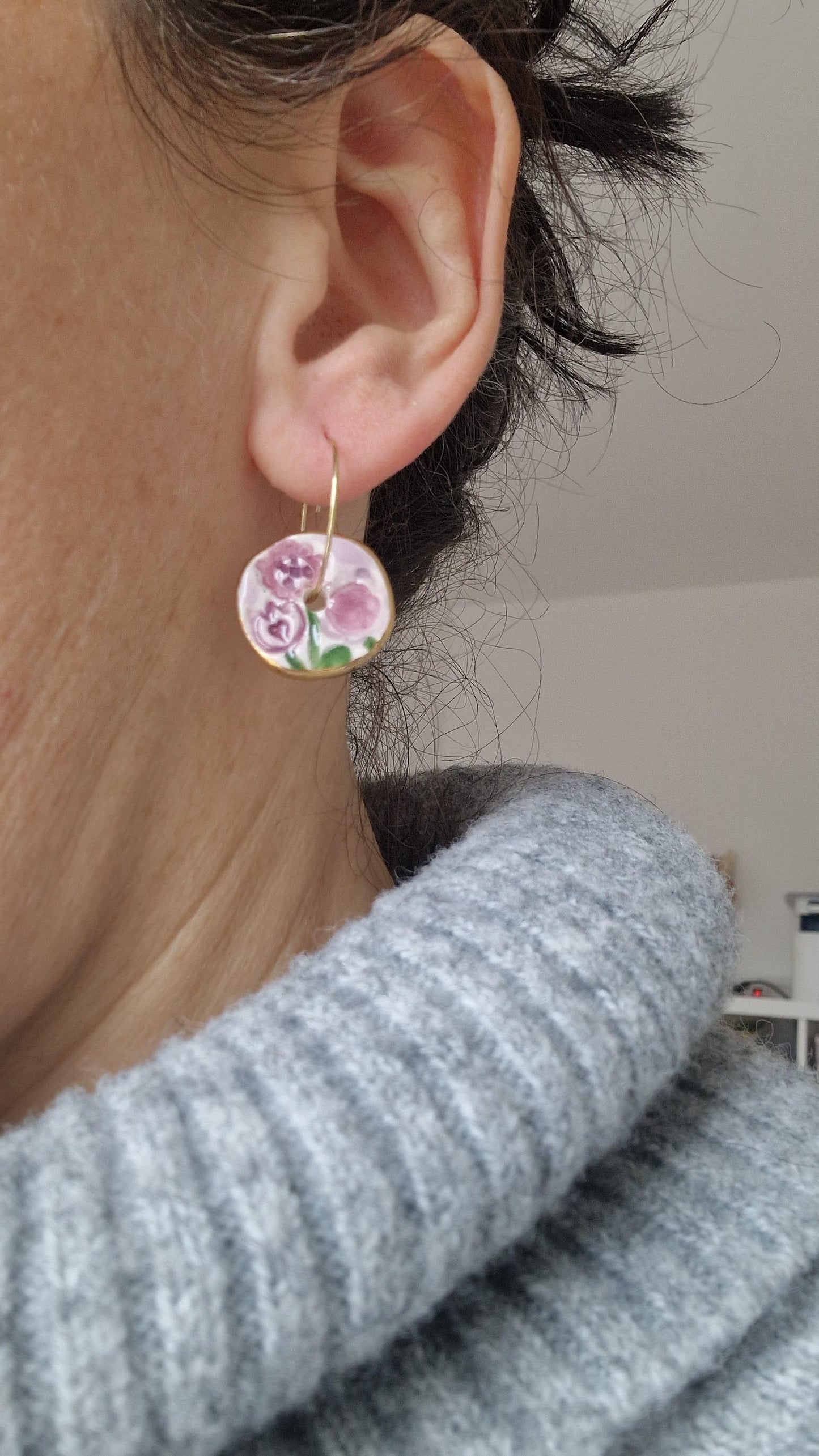 Ceramic Earrings No. 158