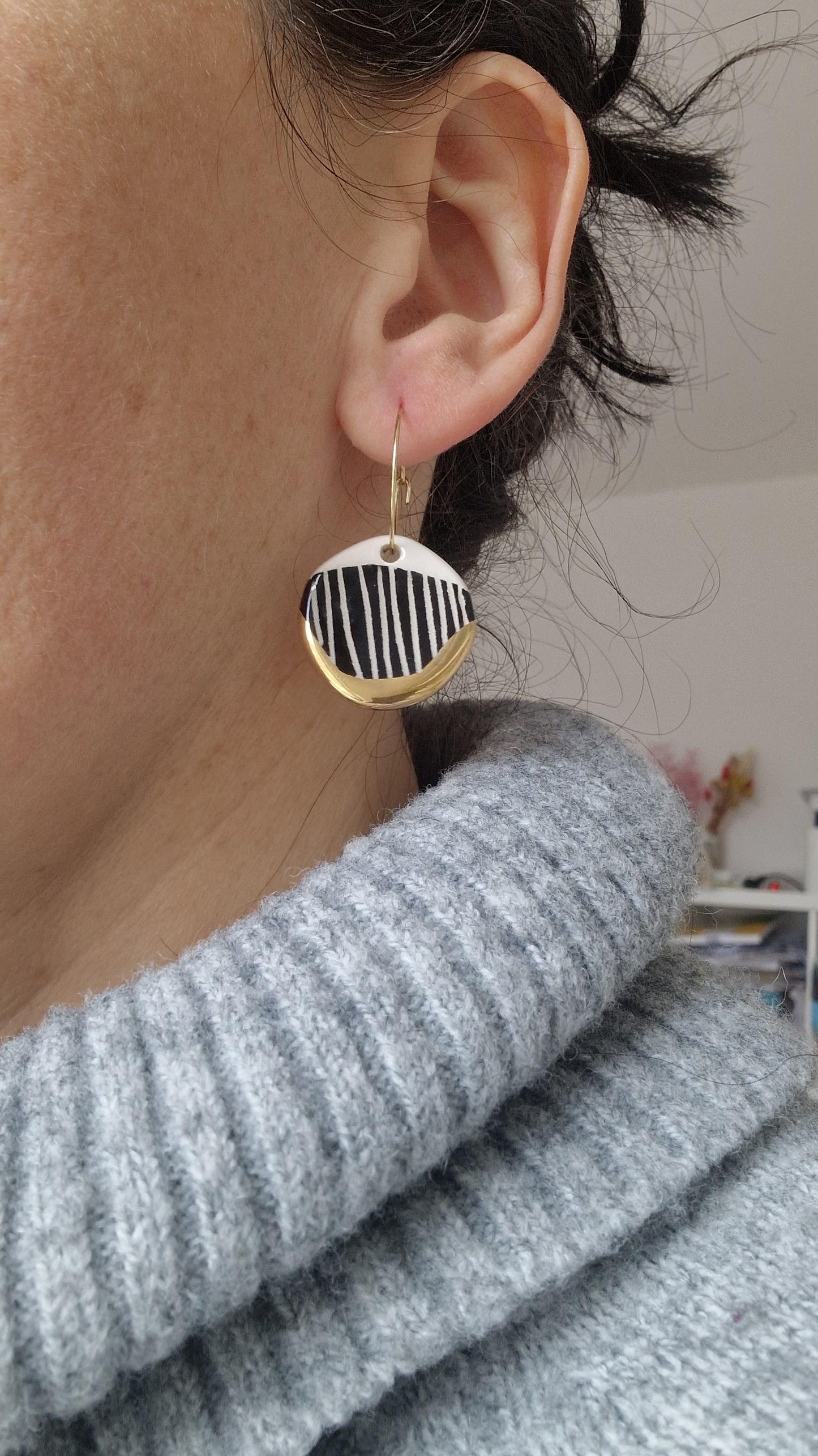 Ceramic Earrings No. 113