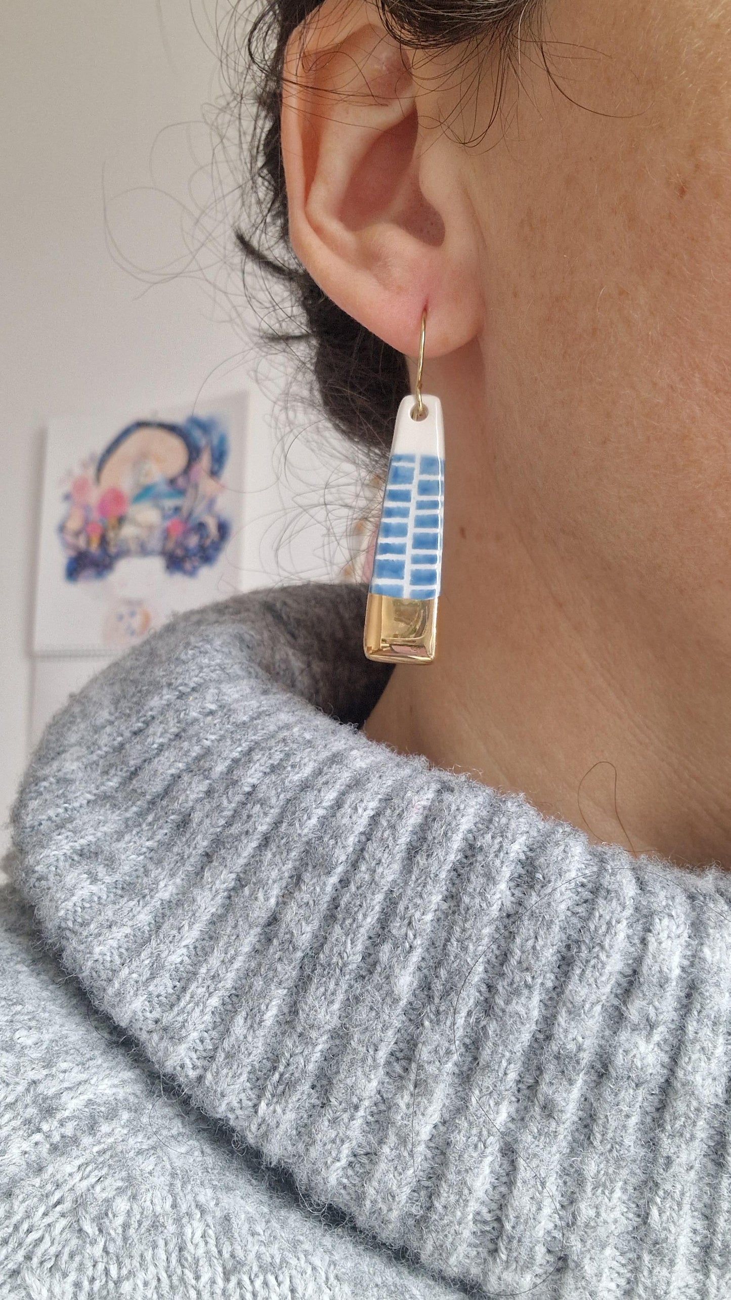 Ceramic Earrings No. 162
