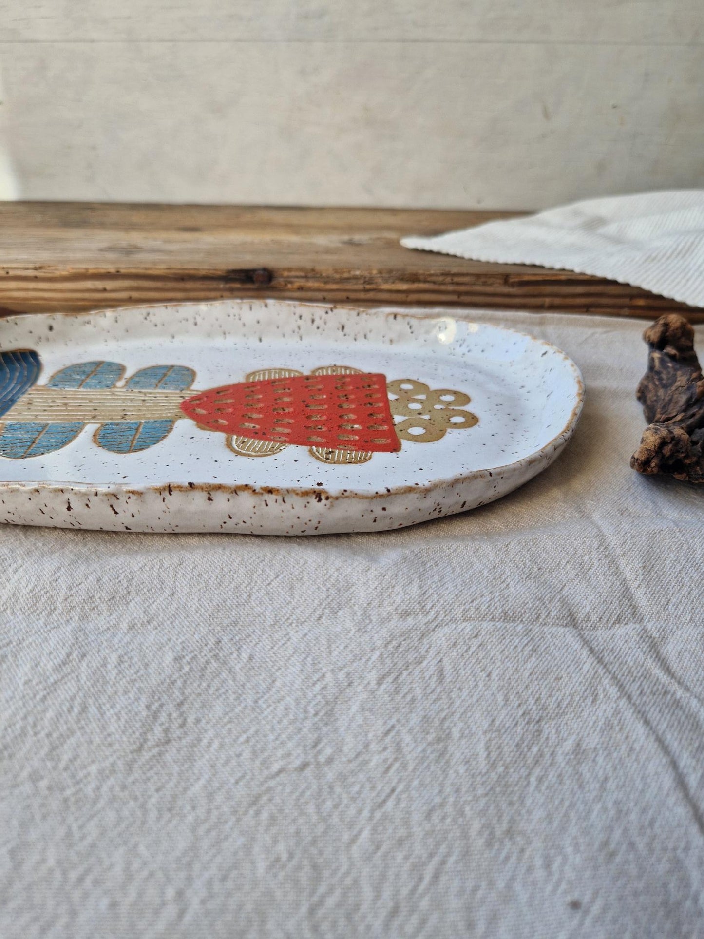 Red flower plate Nr 2