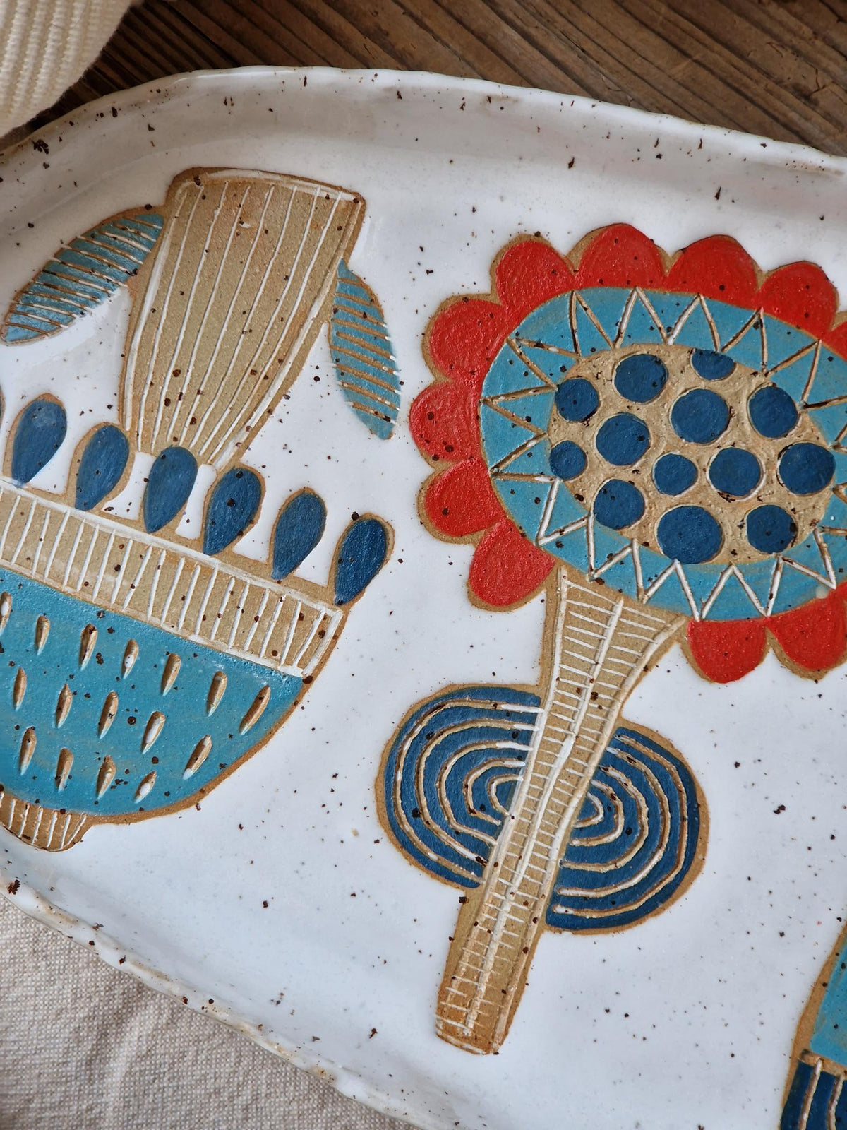 Oval Floral Platter