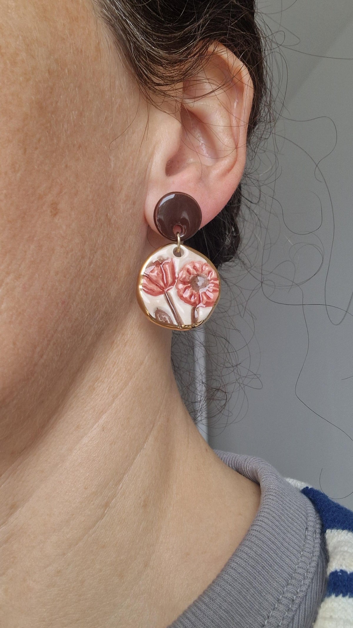 Ceramic Earrings No. 255