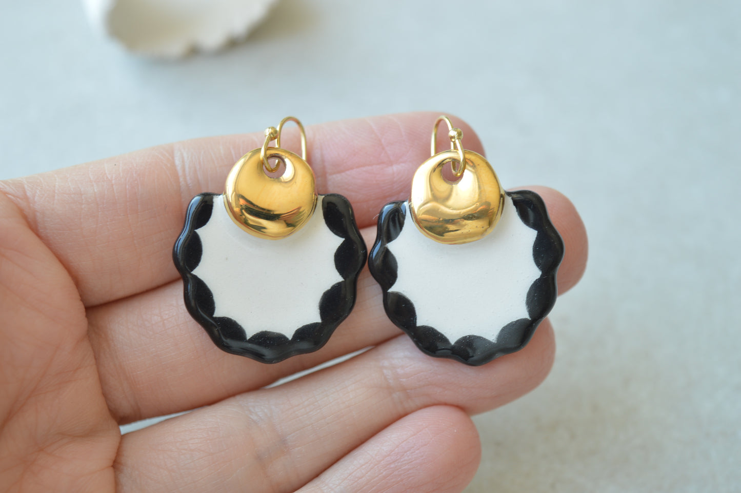 Ceramic earrings No. 82