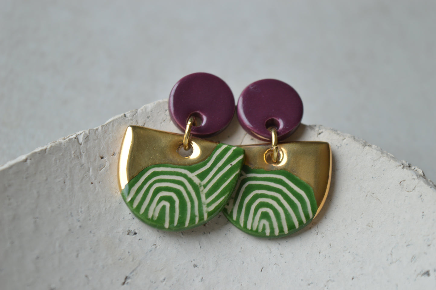 Ceramic Earrings No. 154