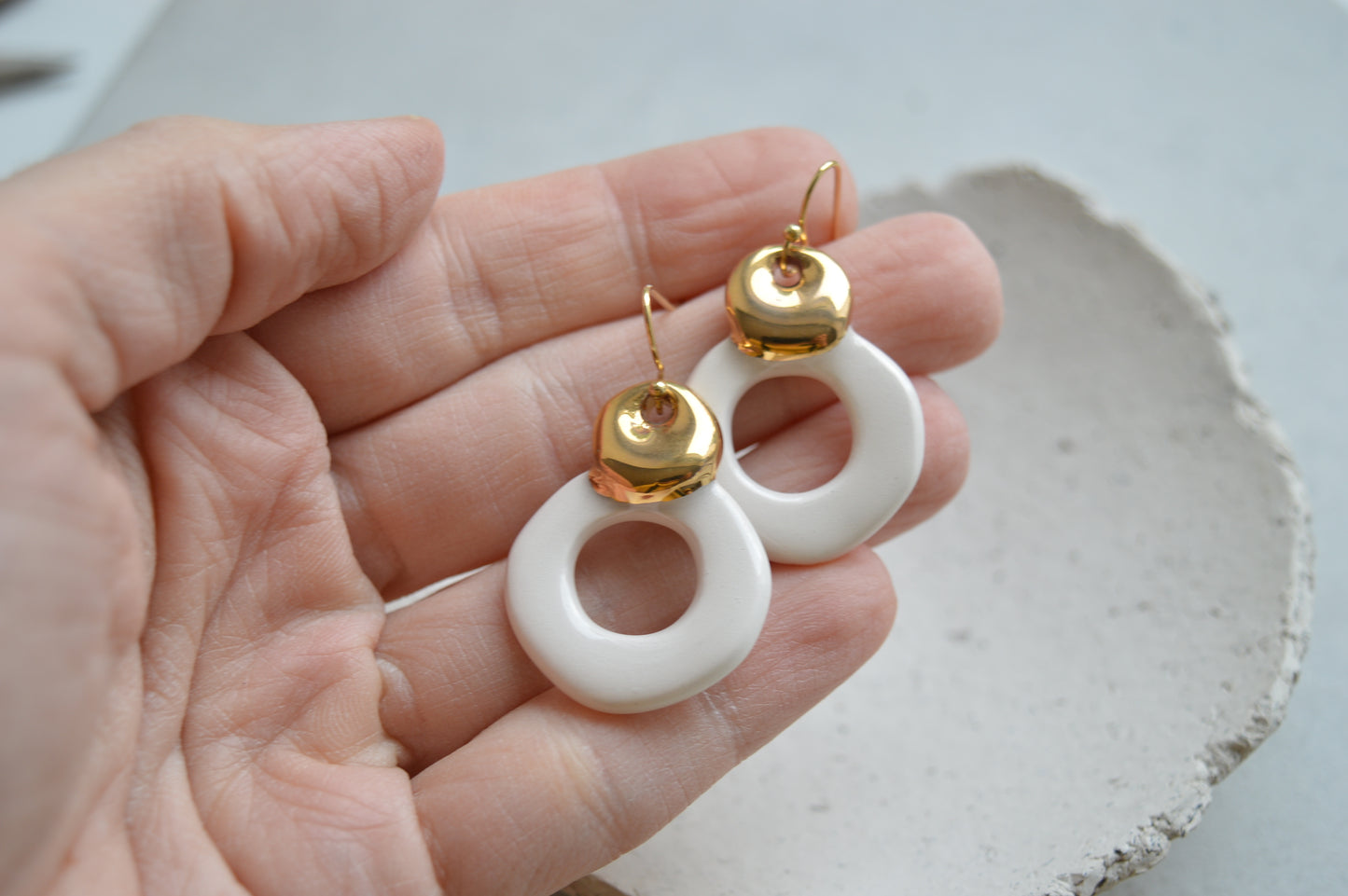 Ceramic earrings No. 14