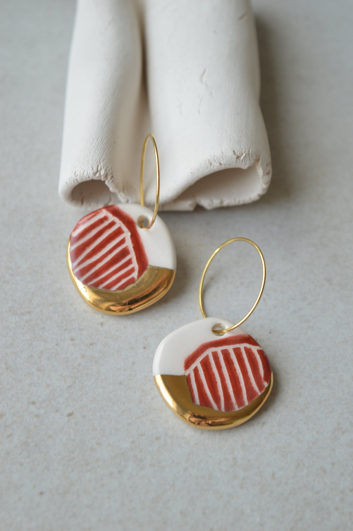 Sgraffito earrings Nr. 12