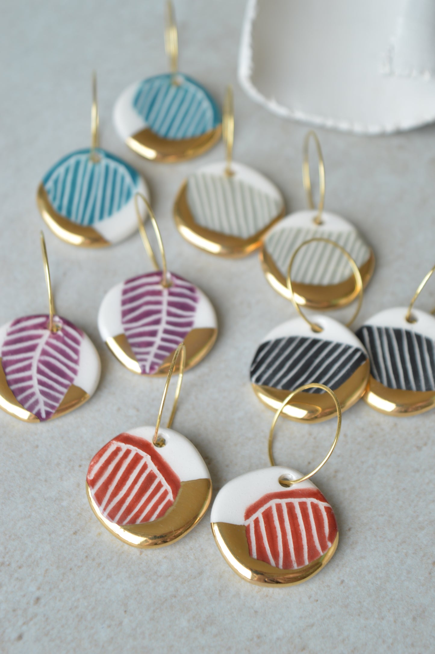 Sgraffito earrings Nr. 12