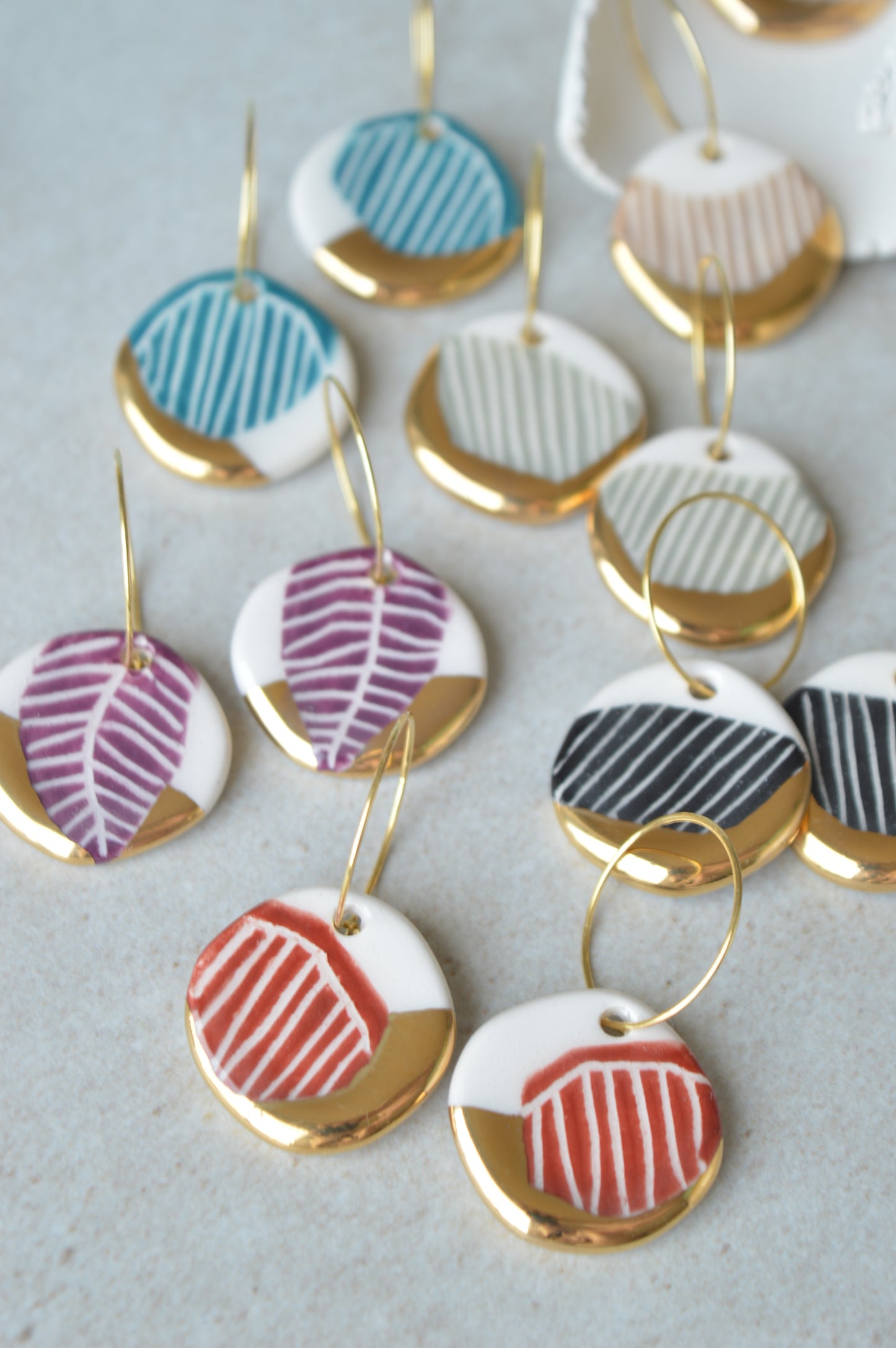 Sgraffito earrings Nr. 18