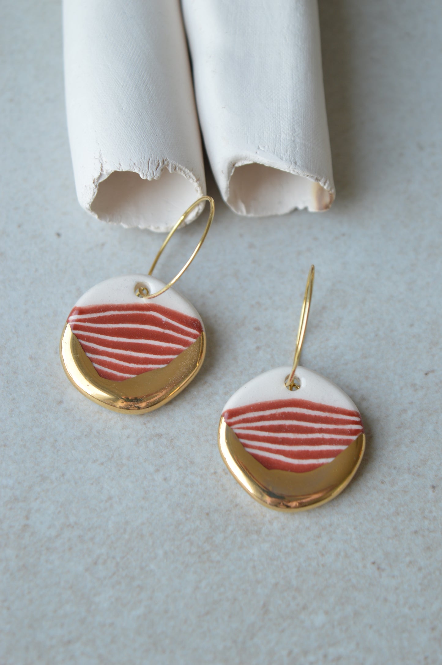 Sgraffito earrings Nr. 19