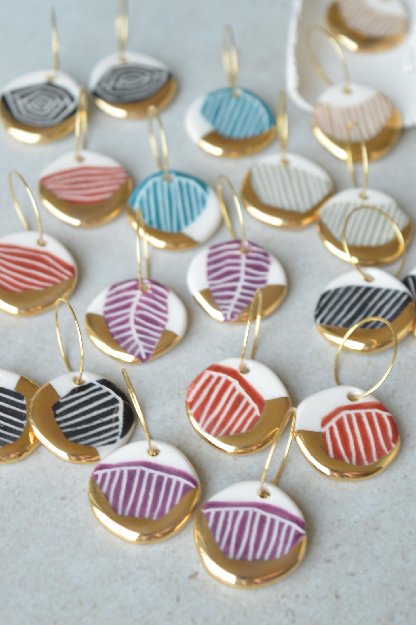 Sgraffito earrings Nr. 10