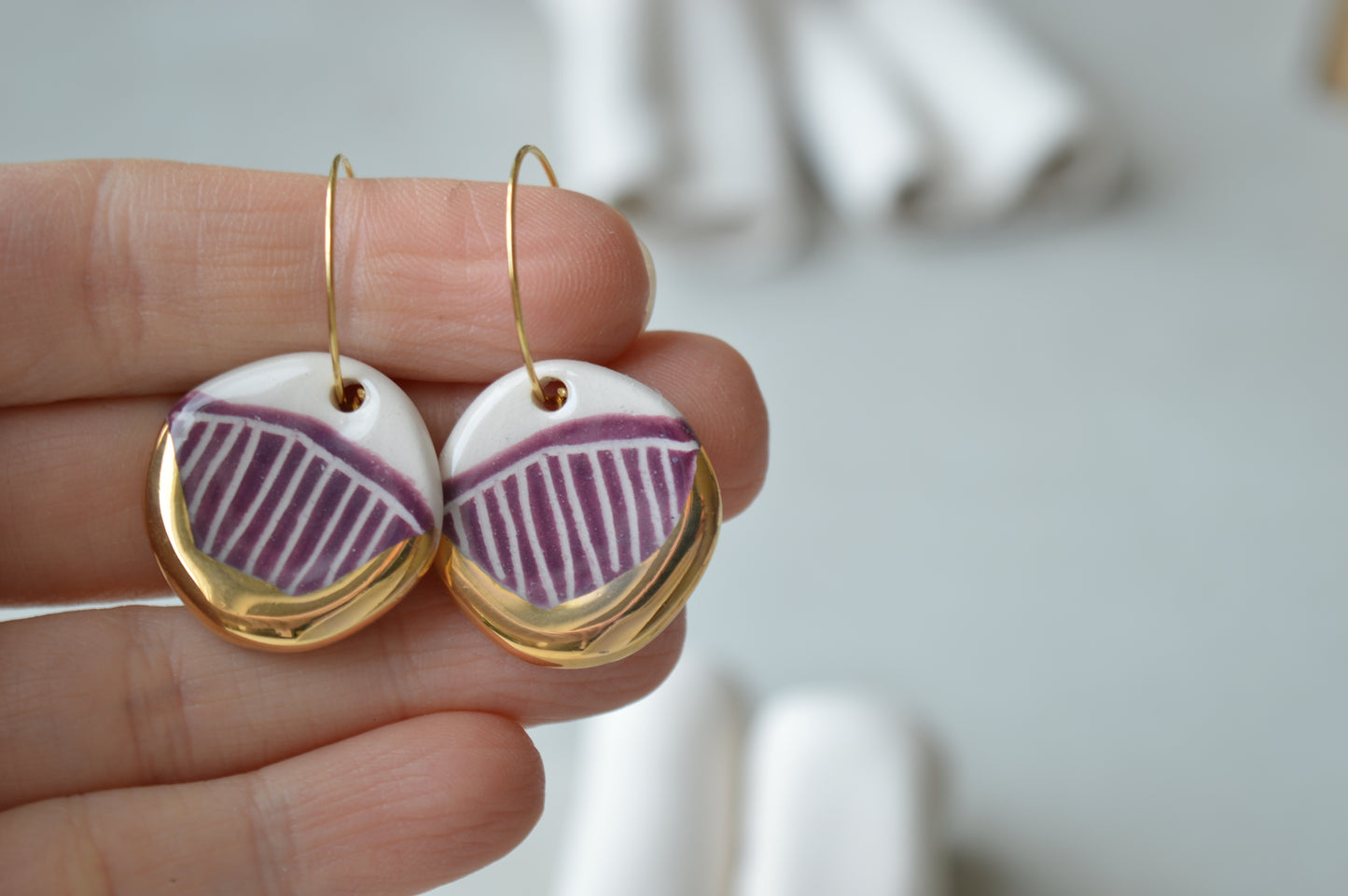 Sgraffito earrings Nr. 10