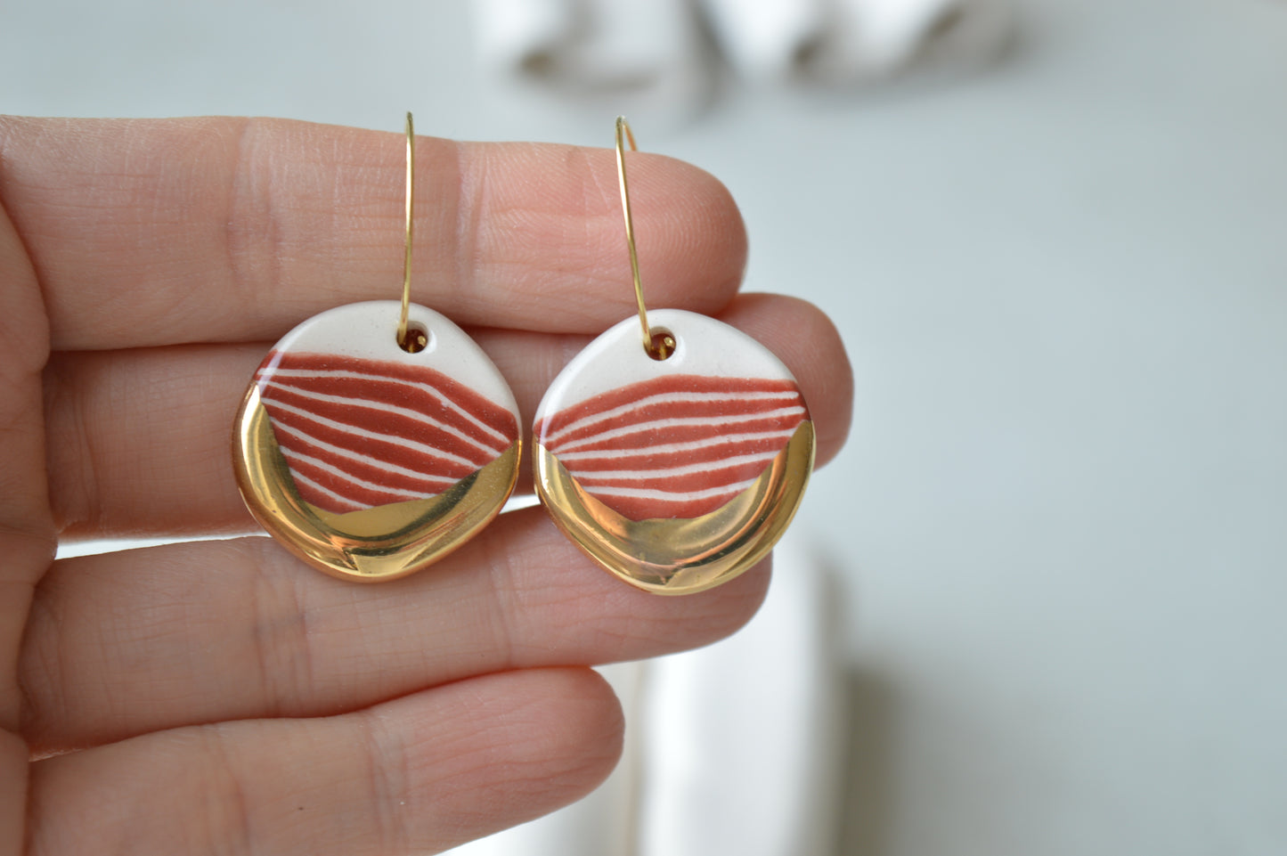 Sgraffito earrings Nr. 19