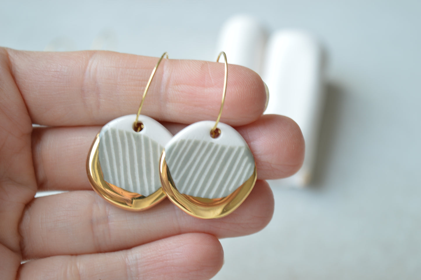 Sgraffito earrings Nr. 1