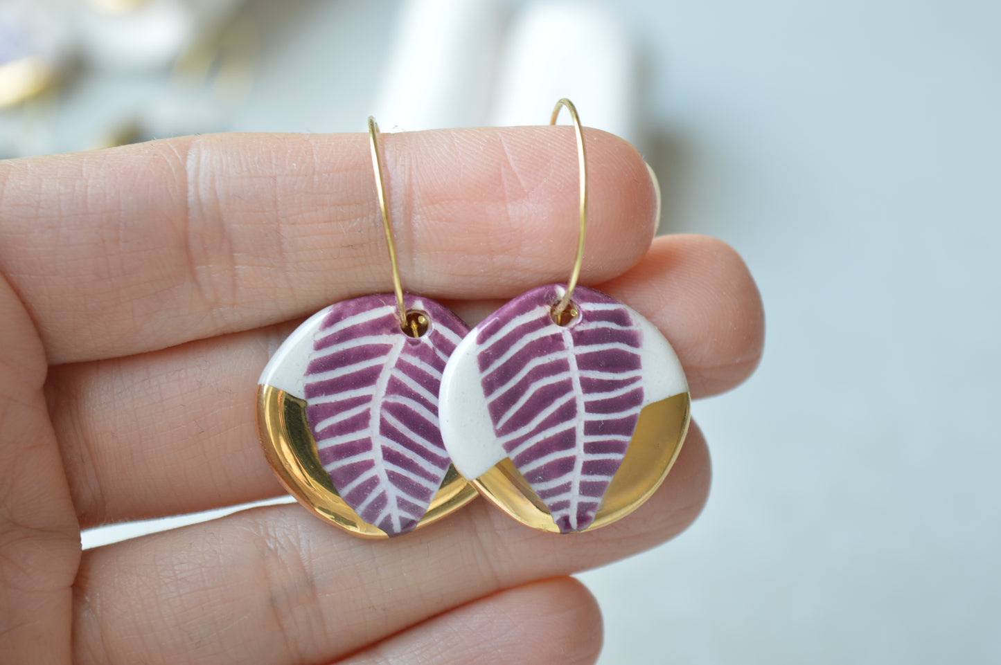 Sgraffito earrings Nr. 18