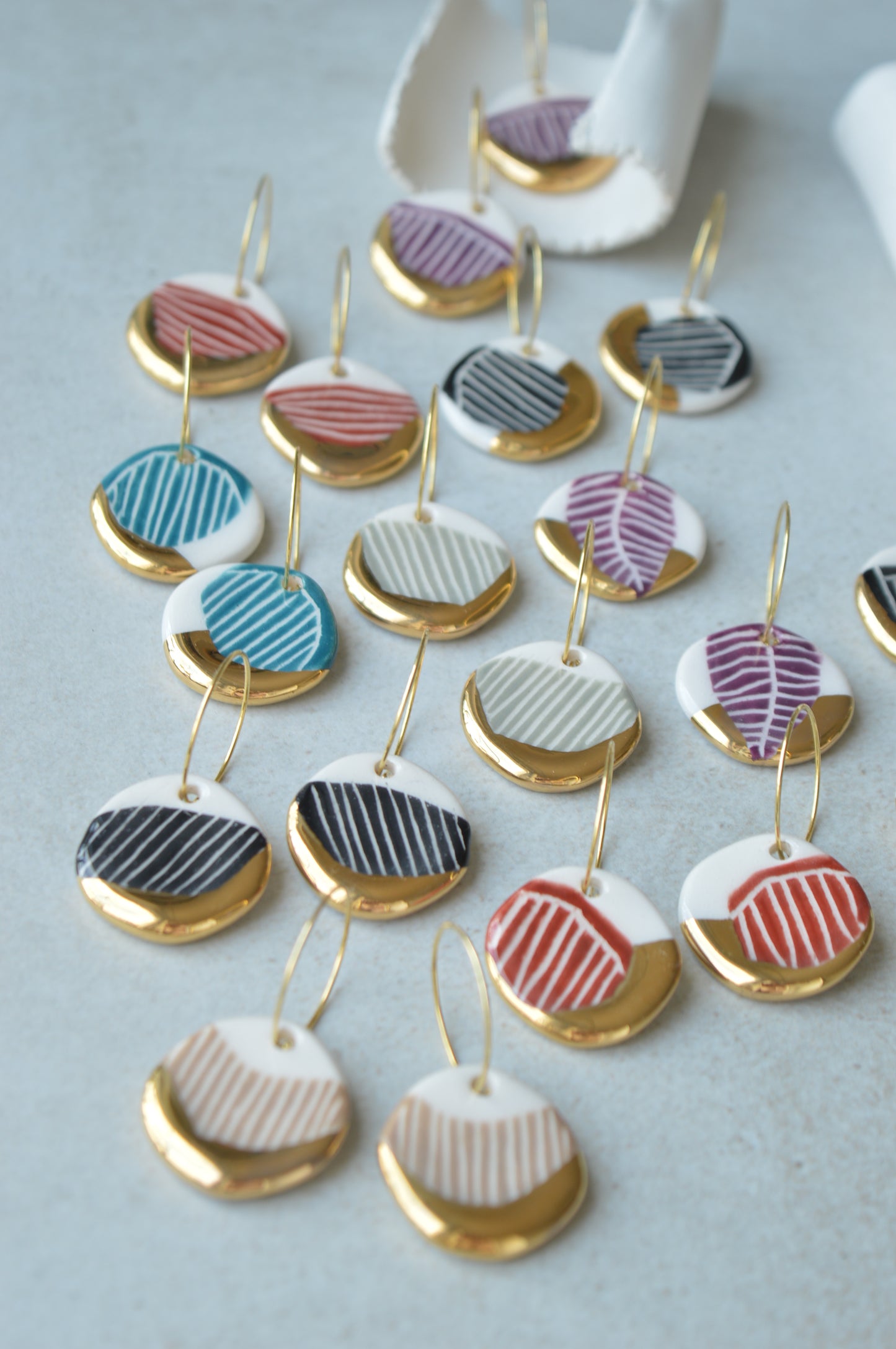 Sgraffito earrings Nr. 1