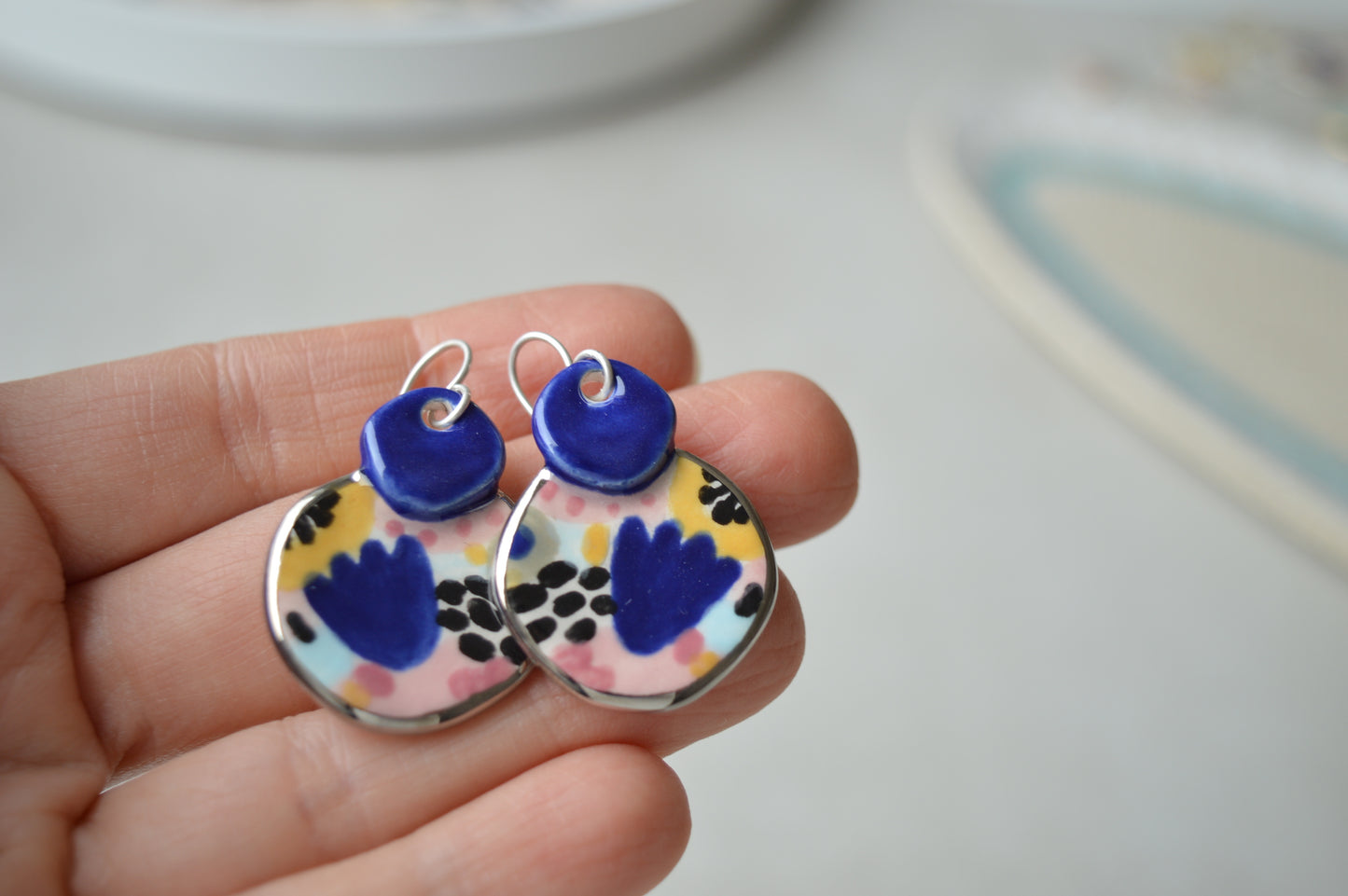 Ceramic earrings No. 6