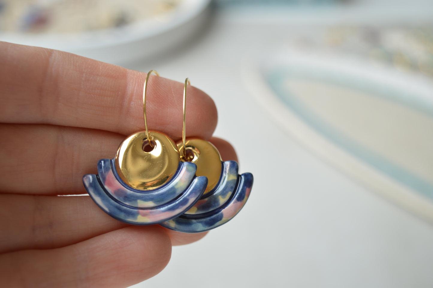 Ceramic earrings No. 22